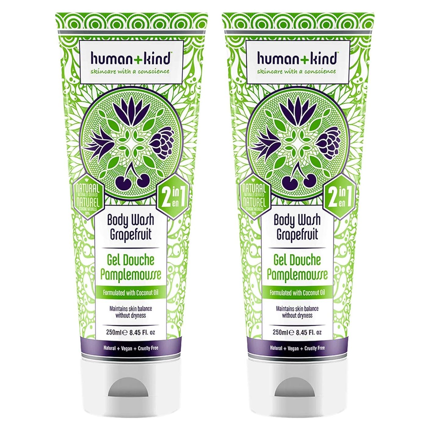 Jabón Corporal Human+Kind Pomelo 250 ml - Paquete de 2