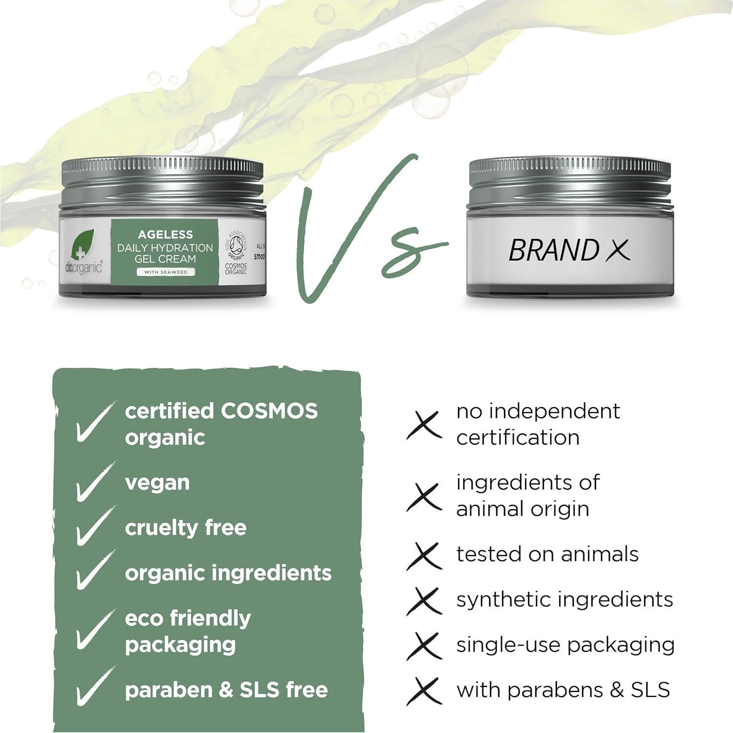 Gel Hidratante Antienvejecimiento Dr. Organic 50 mL Orgánico