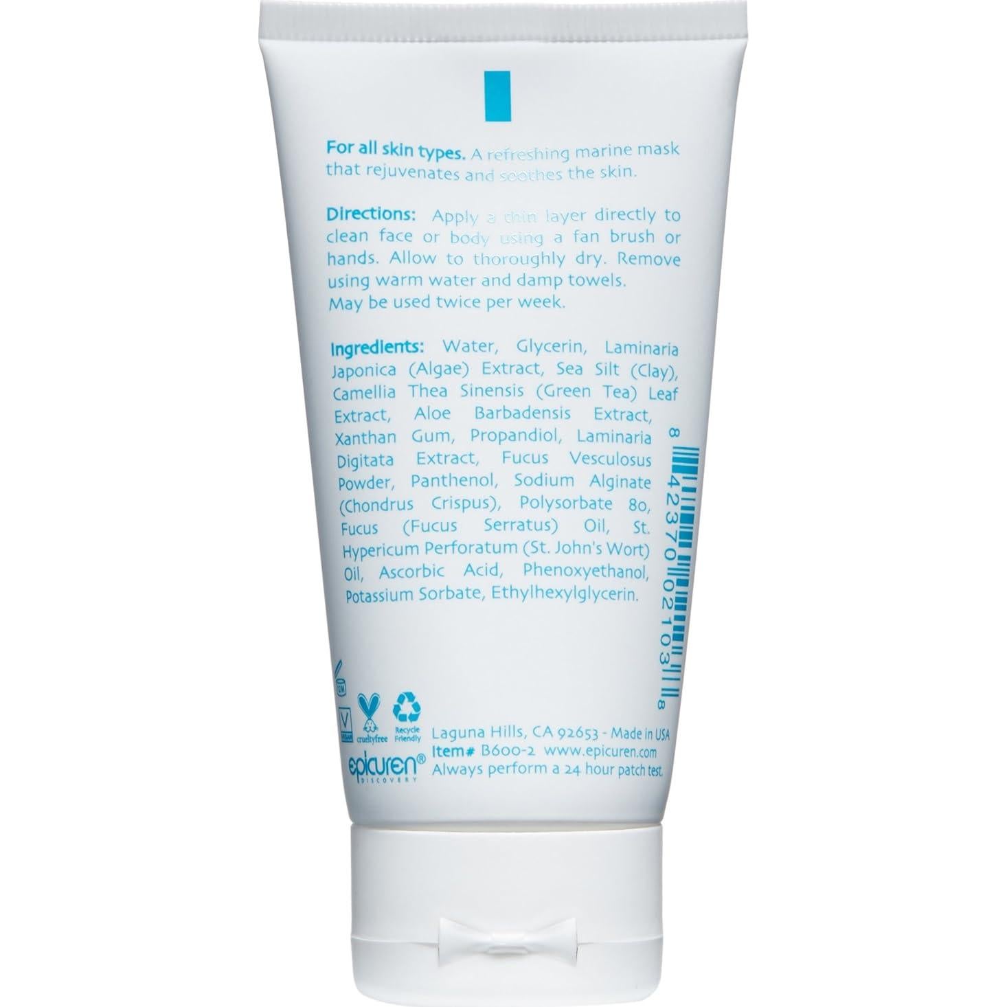 Máscara Calmante de Té Verde y Algas Epicuren Discovery 70g