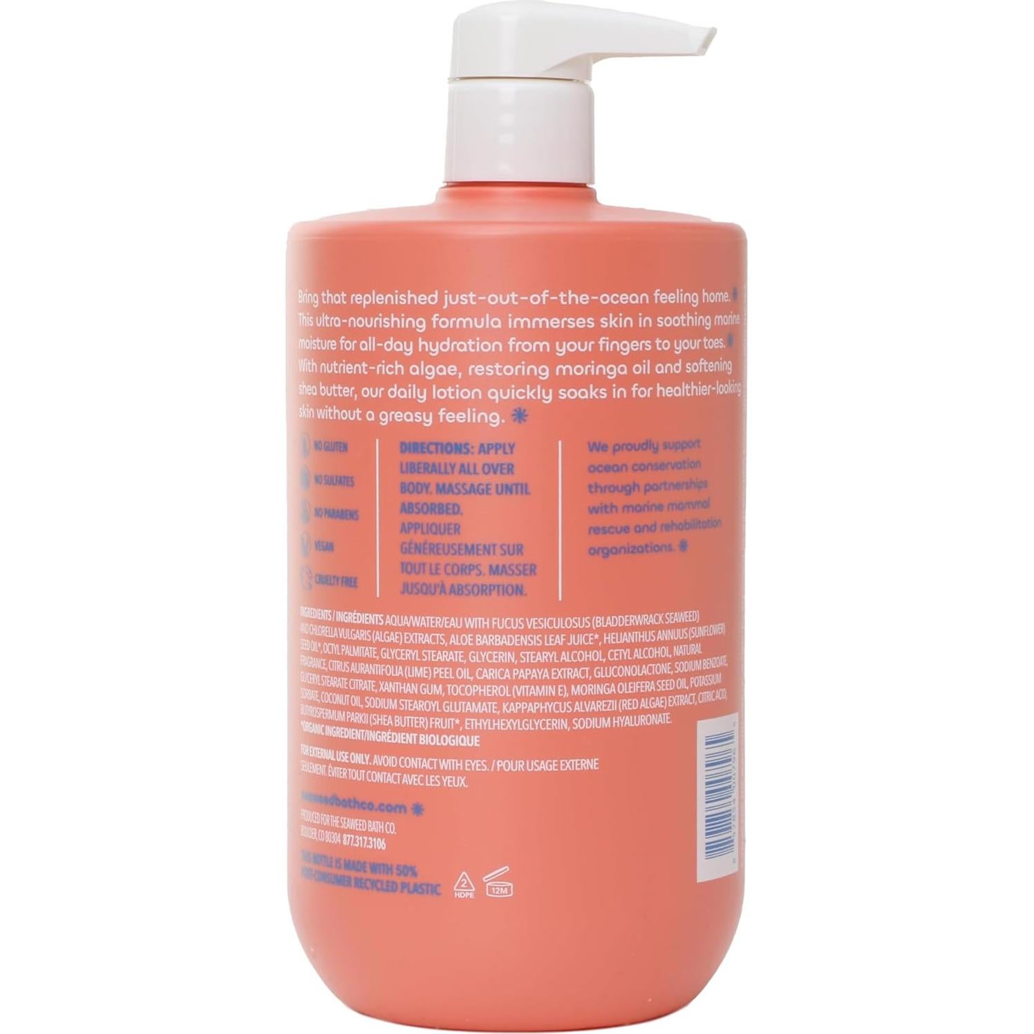 Loción Diaria Hidratante Papaya y Limón Seaweed Bath Co, 850 g