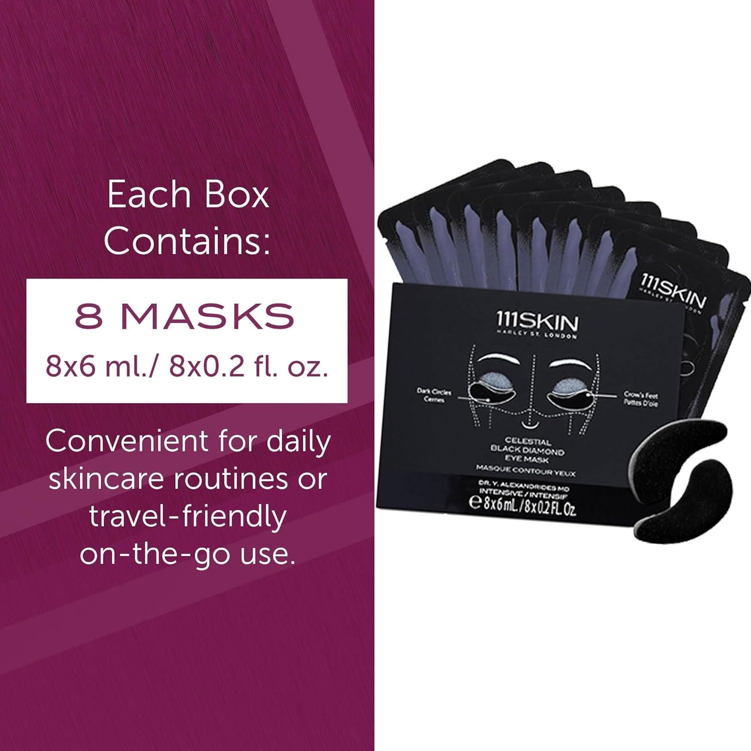 Mascarilla para Ojos 111SKIN Black Diamond - 8 Pares Hidratantes