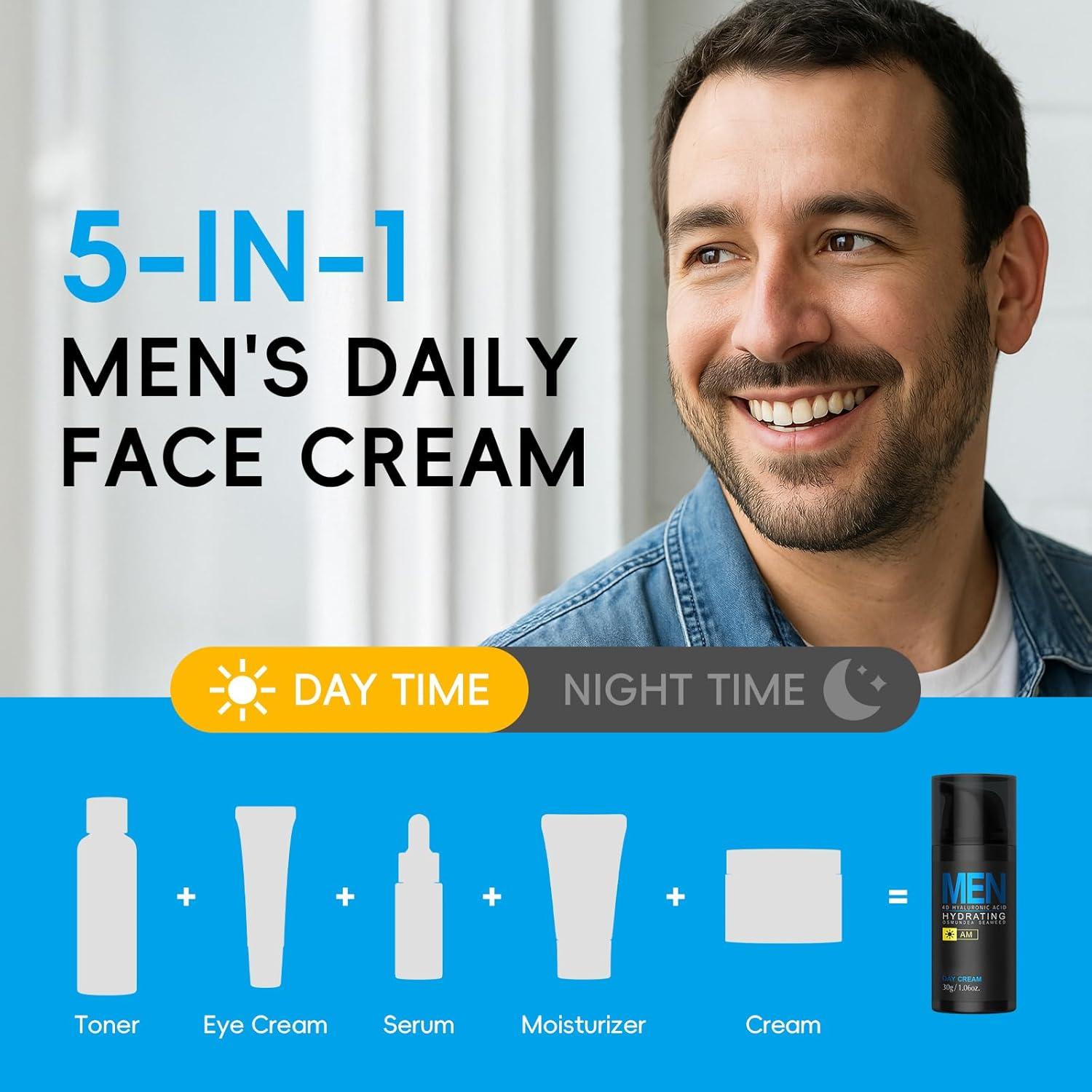 Crema Hidratante Facial para Hombres Easilydays 30g Antienvejecimiento