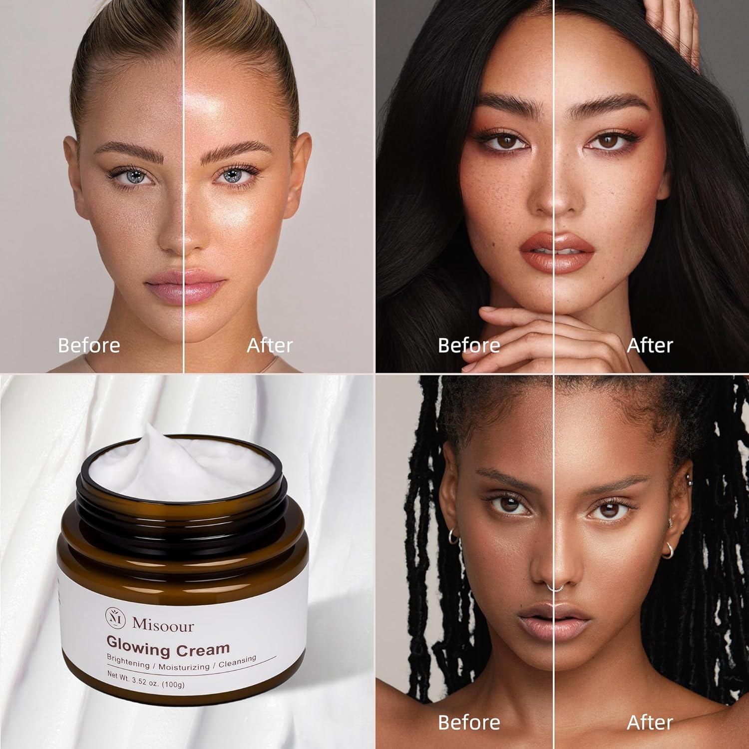 Crema Hidratante Facial Misoour 100g con Ácido Hialurónico y Vitamina C