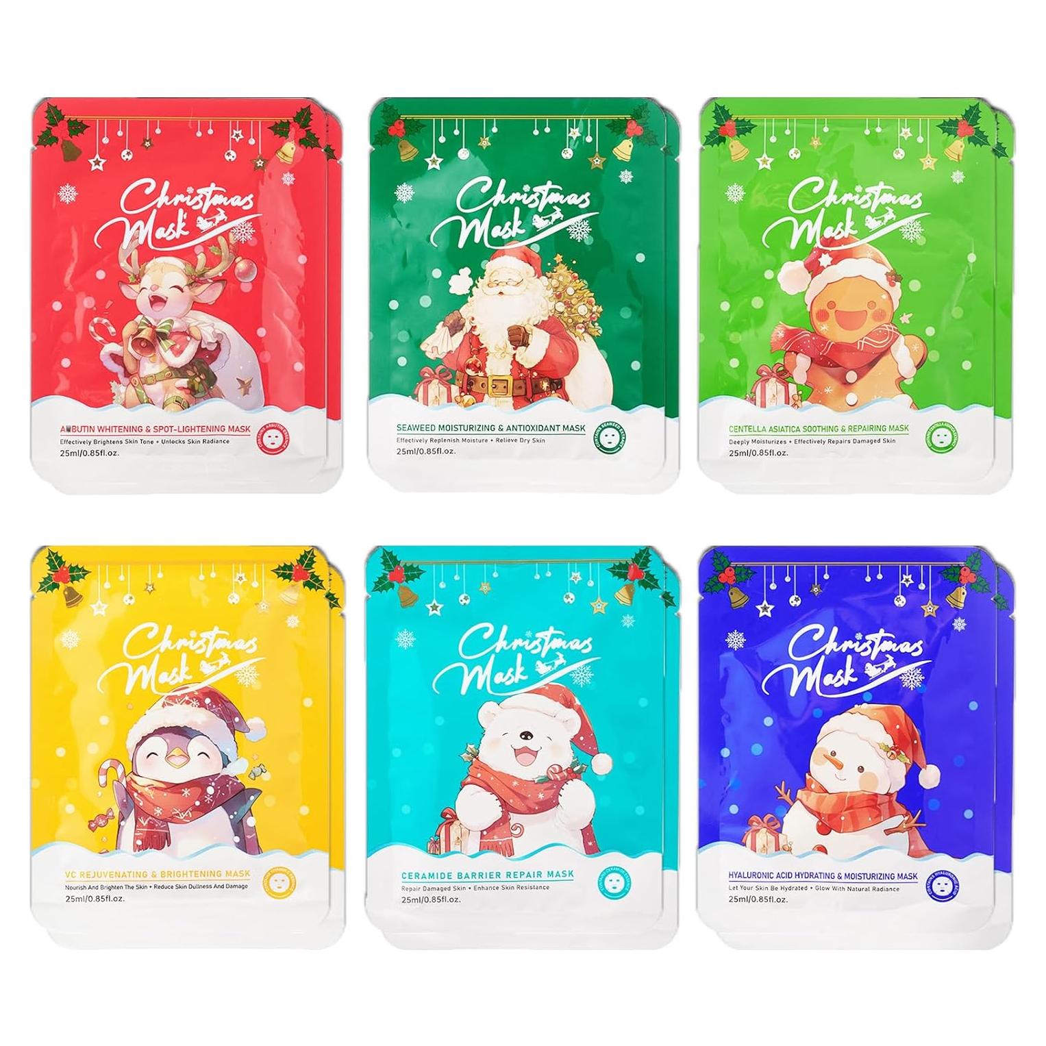 Conjunto de 12 Mascarillas Faciales Hidratantes Xiuxixu