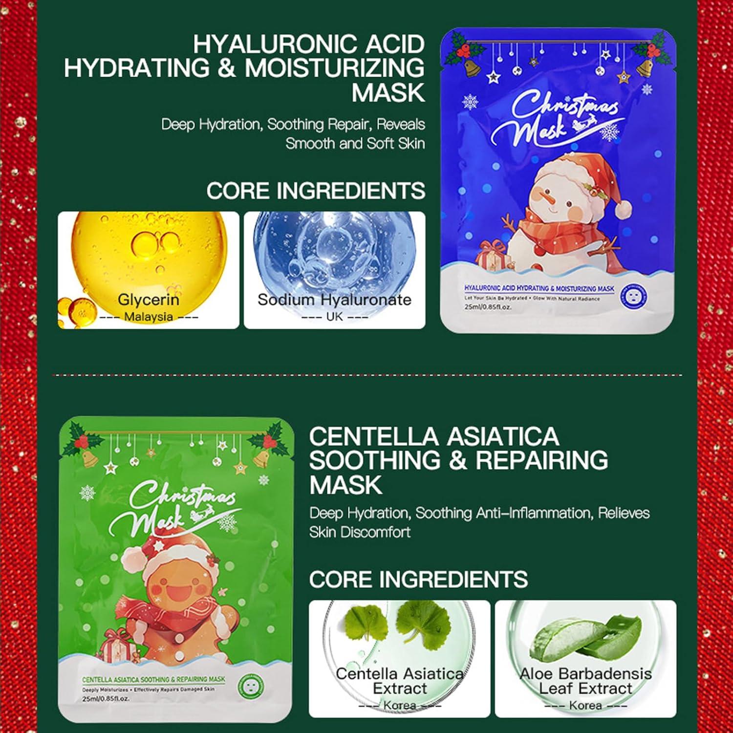 Conjunto de 12 Mascarillas Faciales Hidratantes Xiuxixu