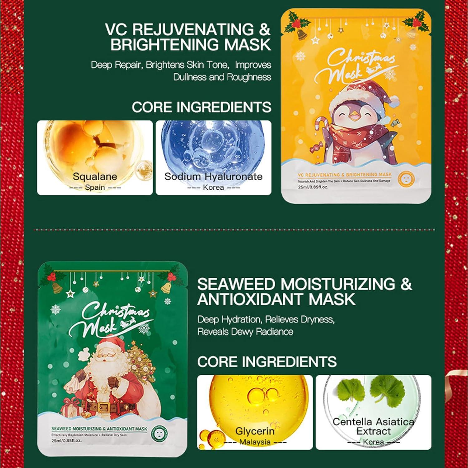 Conjunto de 12 Mascarillas Faciales Hidratantes Xiuxixu