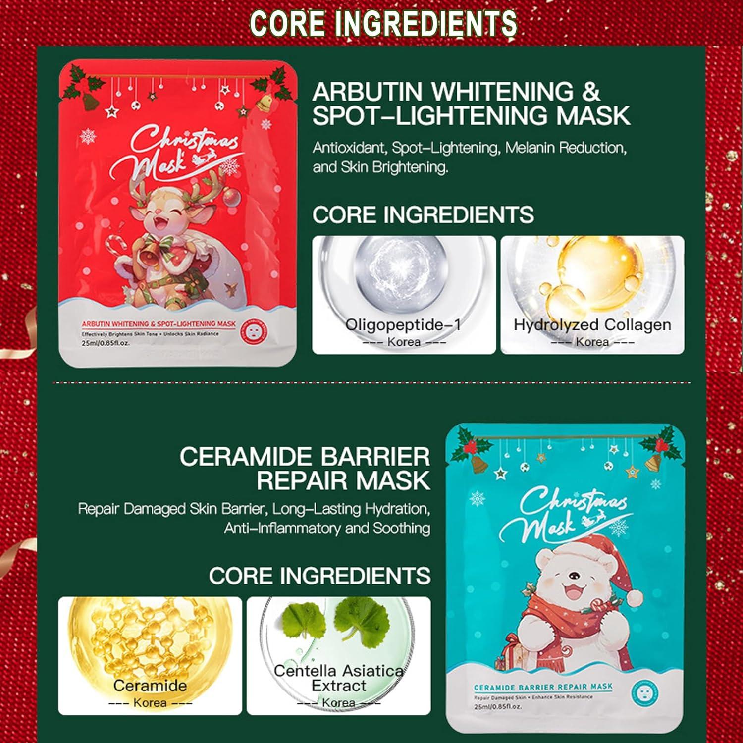 Conjunto de 12 Mascarillas Faciales Hidratantes Xiuxixu