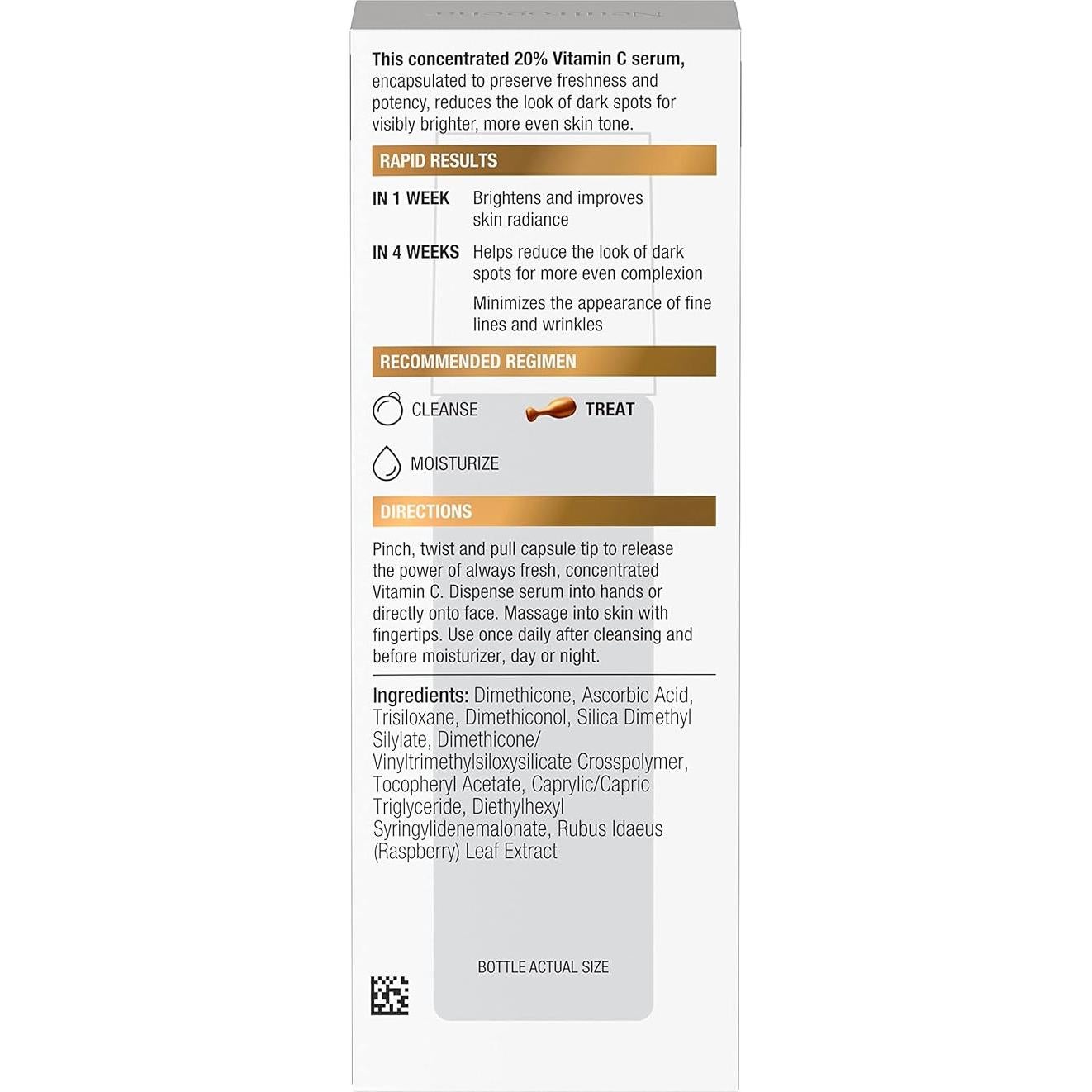 Suero Facial Neutrogena 20% Vitamina C - 30 Cápsulas Iluminadoras