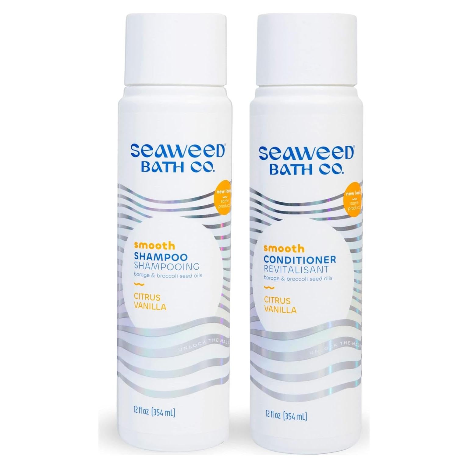 Juego de Champú y Acondicionador Seaweed Bath Co. 340g - Suave Vainilla Cítrica