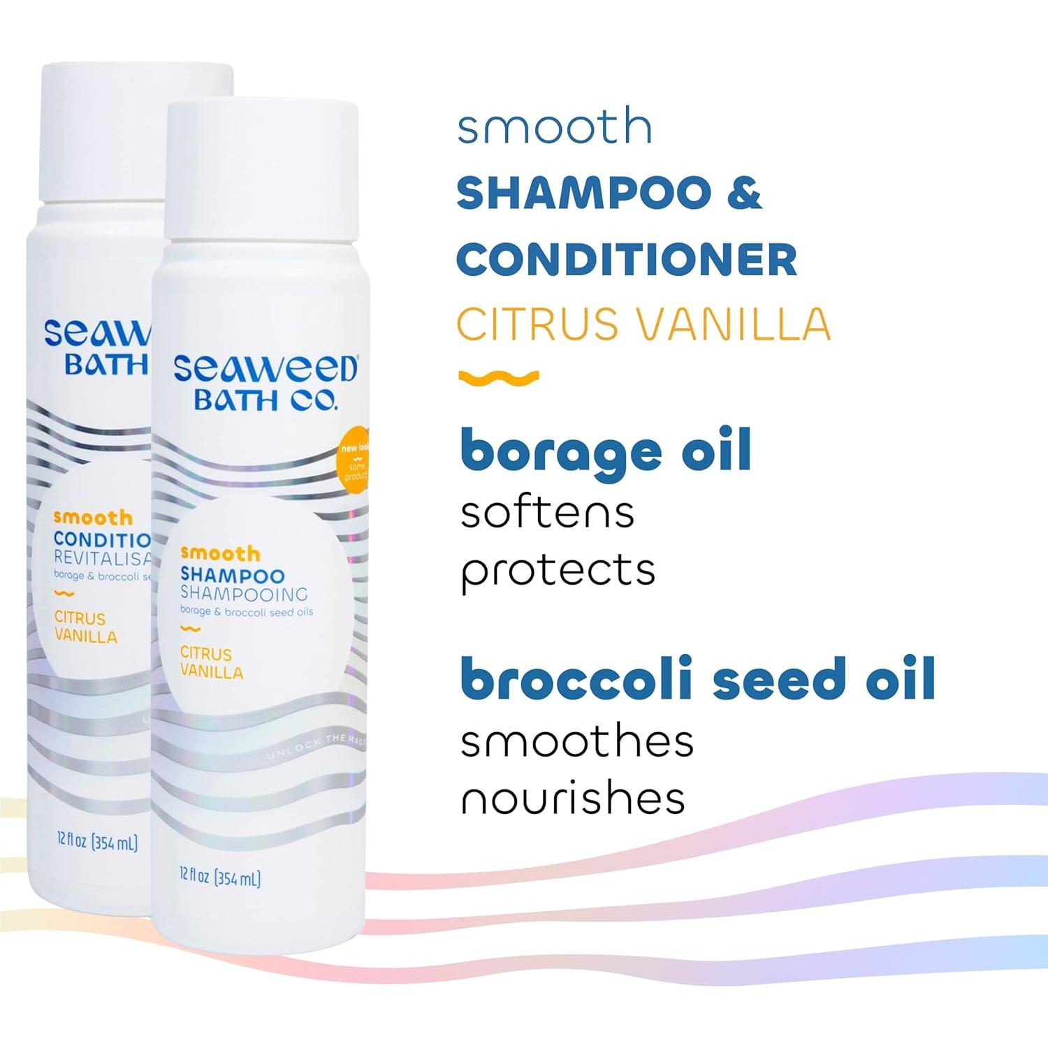 Juego de Champú y Acondicionador Seaweed Bath Co. 340g - Suave Vainilla Cítrica