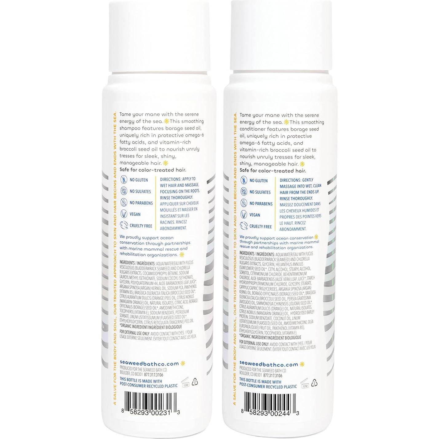 Juego de Champú y Acondicionador Seaweed Bath Co. 340g - Suave Vainilla Cítrica