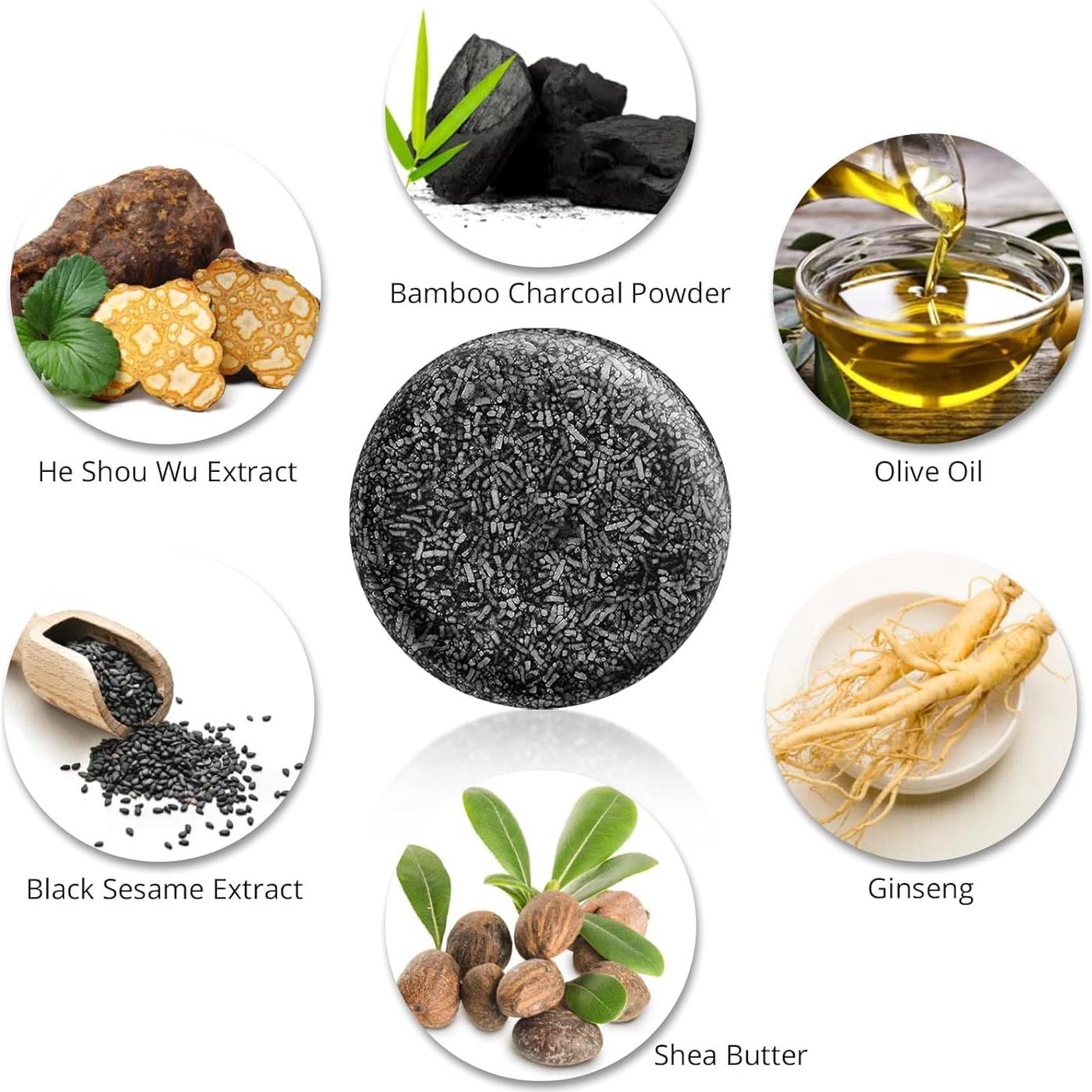 Jabón en Barra Natural Pewatul para Cabello Gris con Ginseng