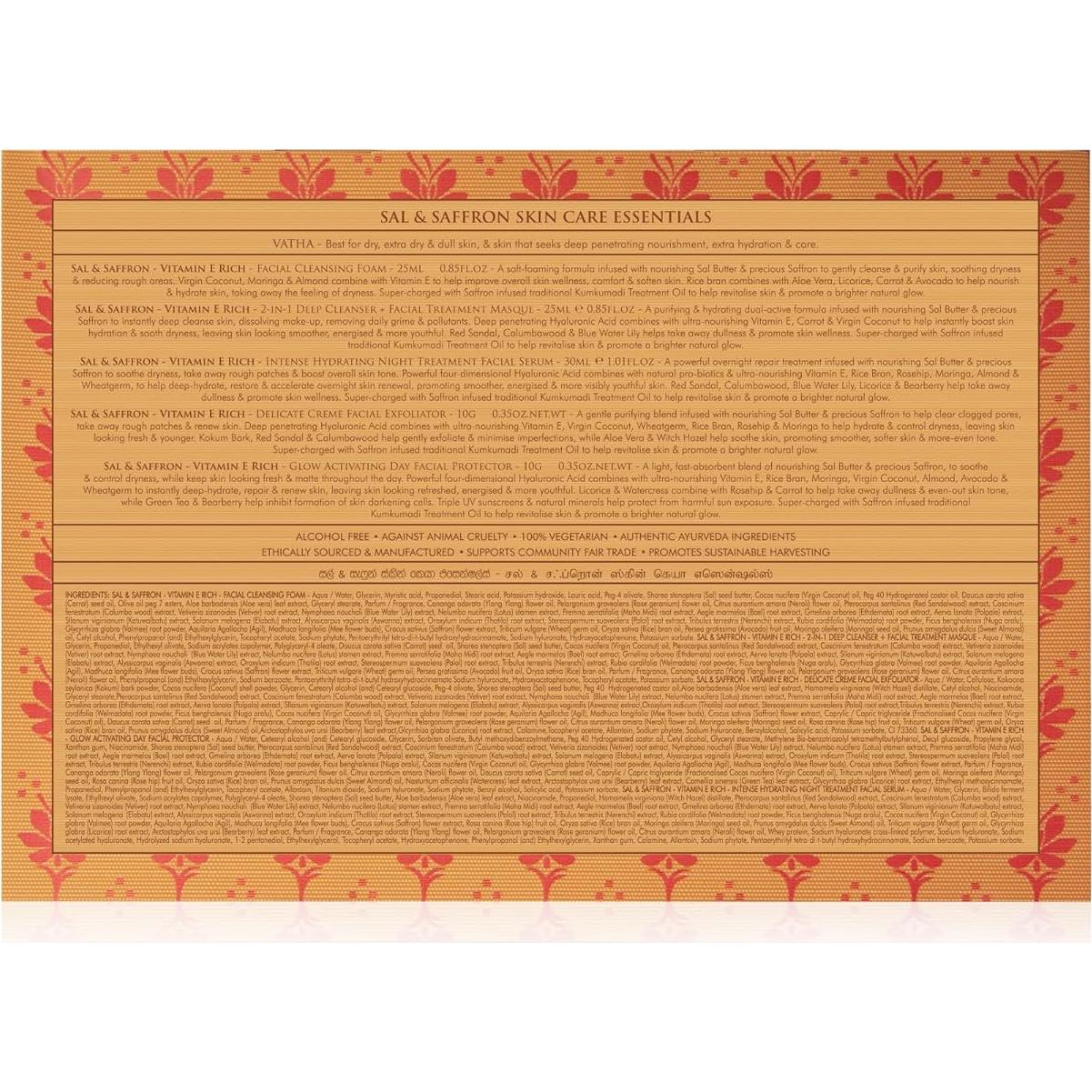 Set de Cuidado de la Piel SPA CEYLON Sal y Azafrán 5 productos