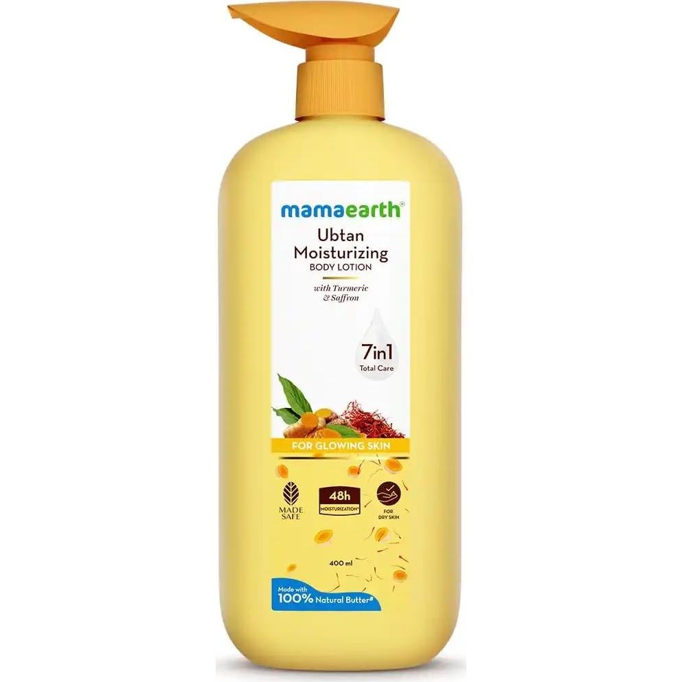 Loción Corporal Hidratante Ubtan Mamaearth 400 ml - Cúrcuma y Azafrán