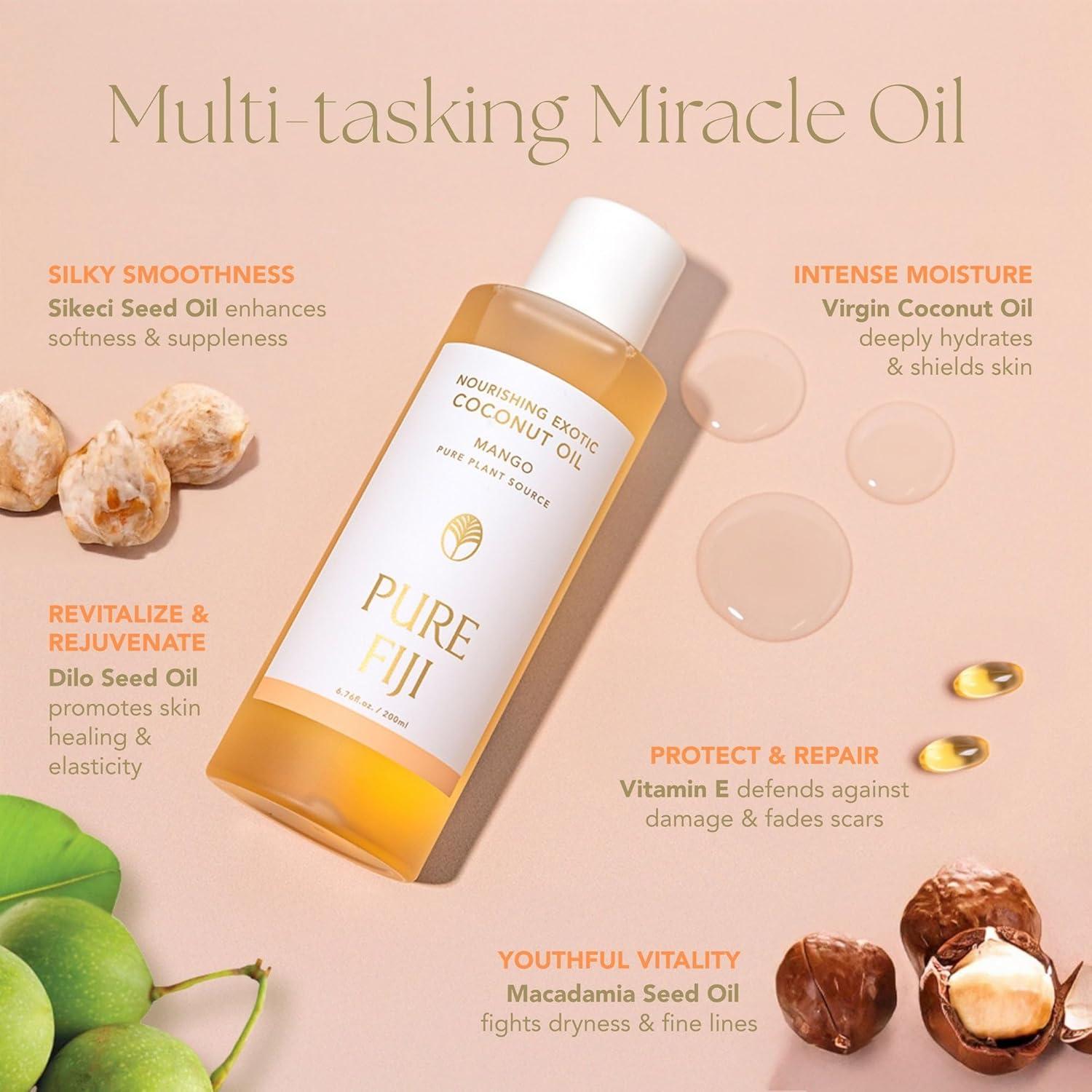 Aceite de Coco Nutritivo Pure Fiji 230 ml - Hidratante Natural