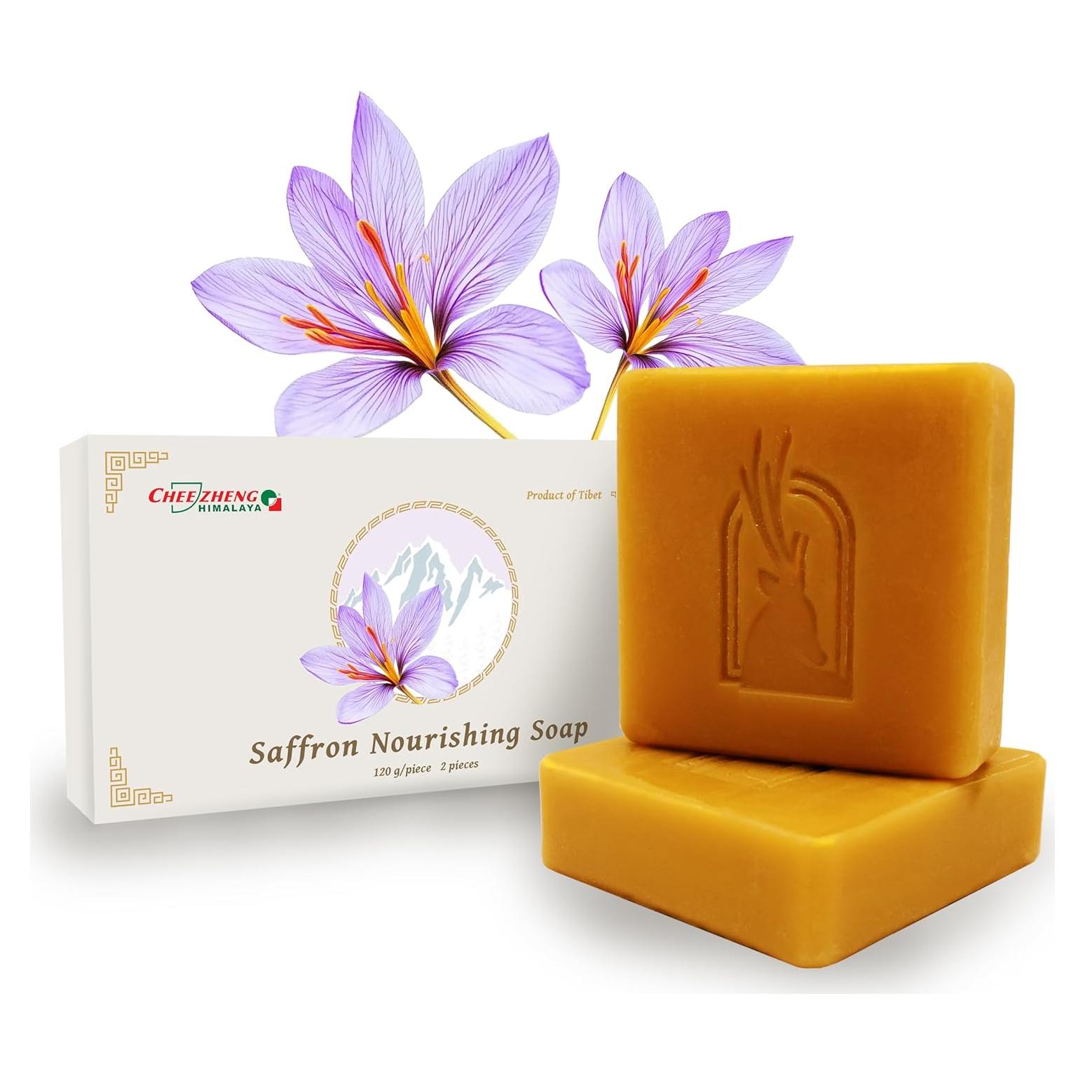 Jabón Herbal Hidratante Cheezheng Himalaya 240g con Azafrán