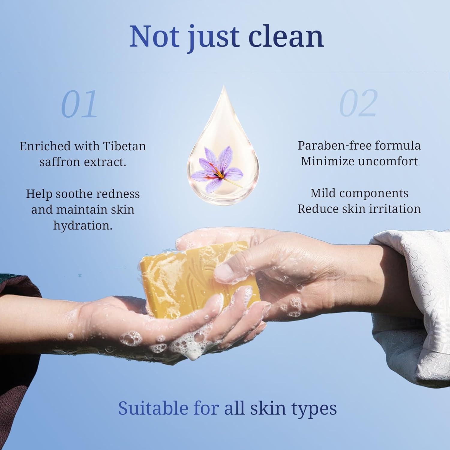 Jabón Herbal Hidratante Cheezheng Himalaya 240g con Azafrán