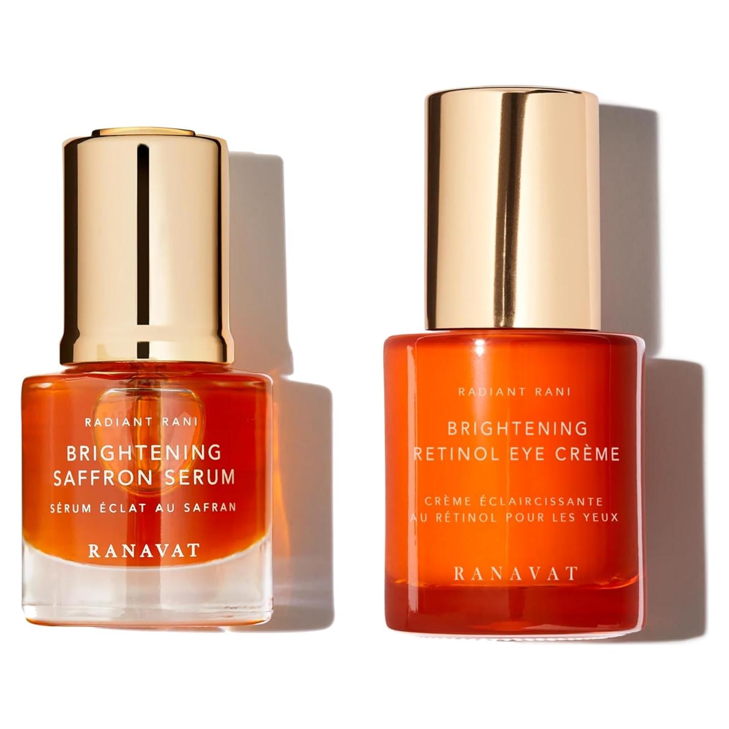 Suero Iluminador de Azafrán y Crema para Ojos Ranavat - 2 Piezas
