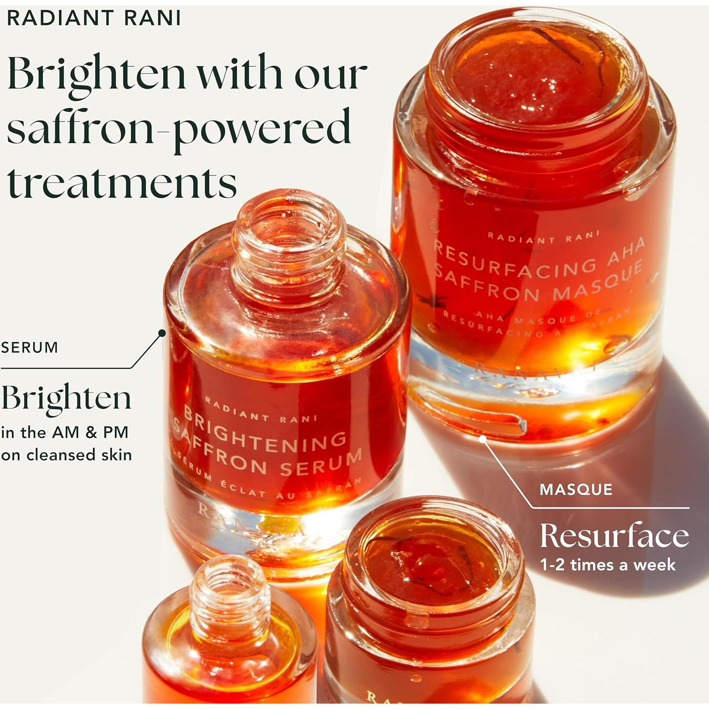 Suero Iluminador de Azafrán y Crema para Ojos Ranavat - 2 Piezas