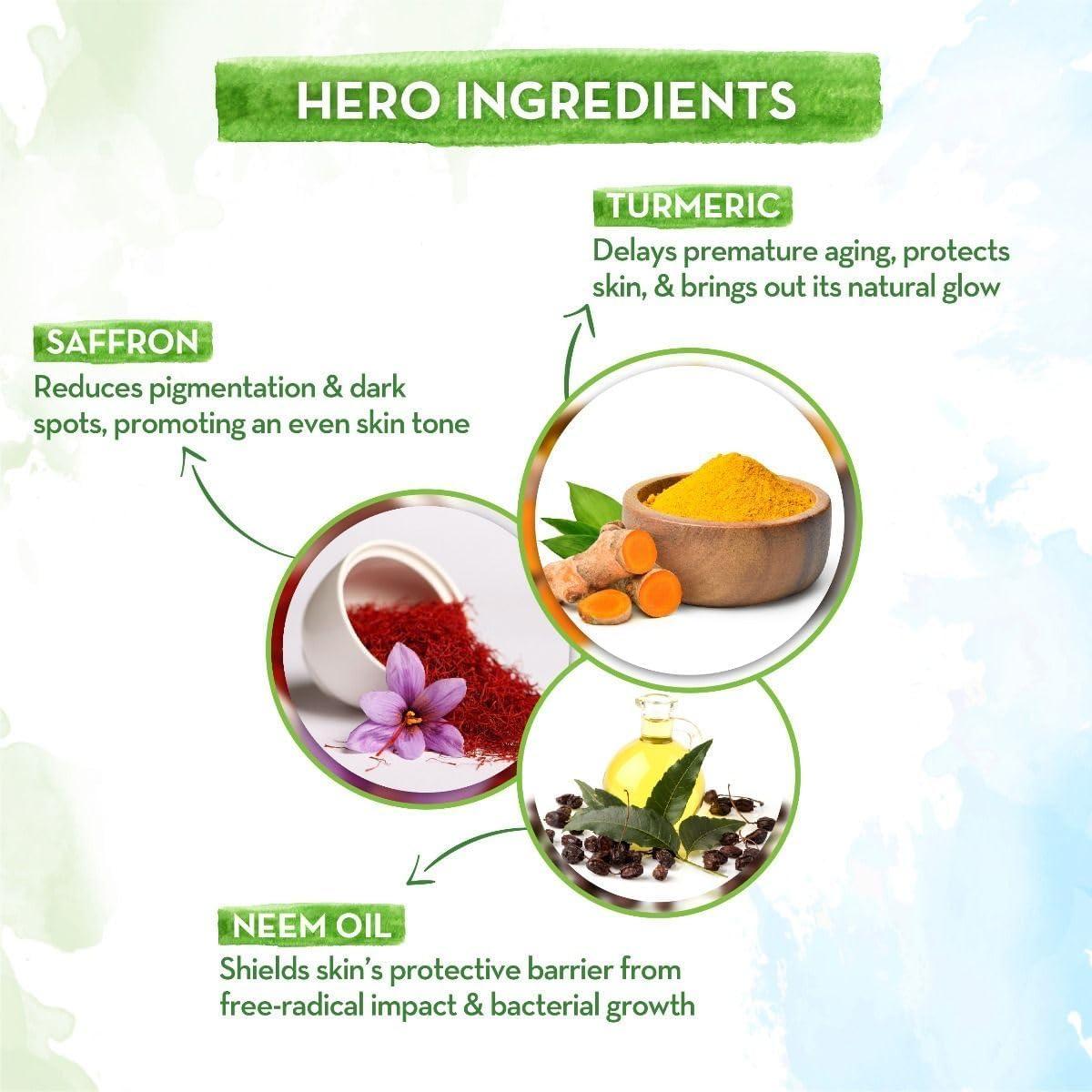 Limpiador Facial Espumoso Mamaearth Ubtan 150ml con Cepillo