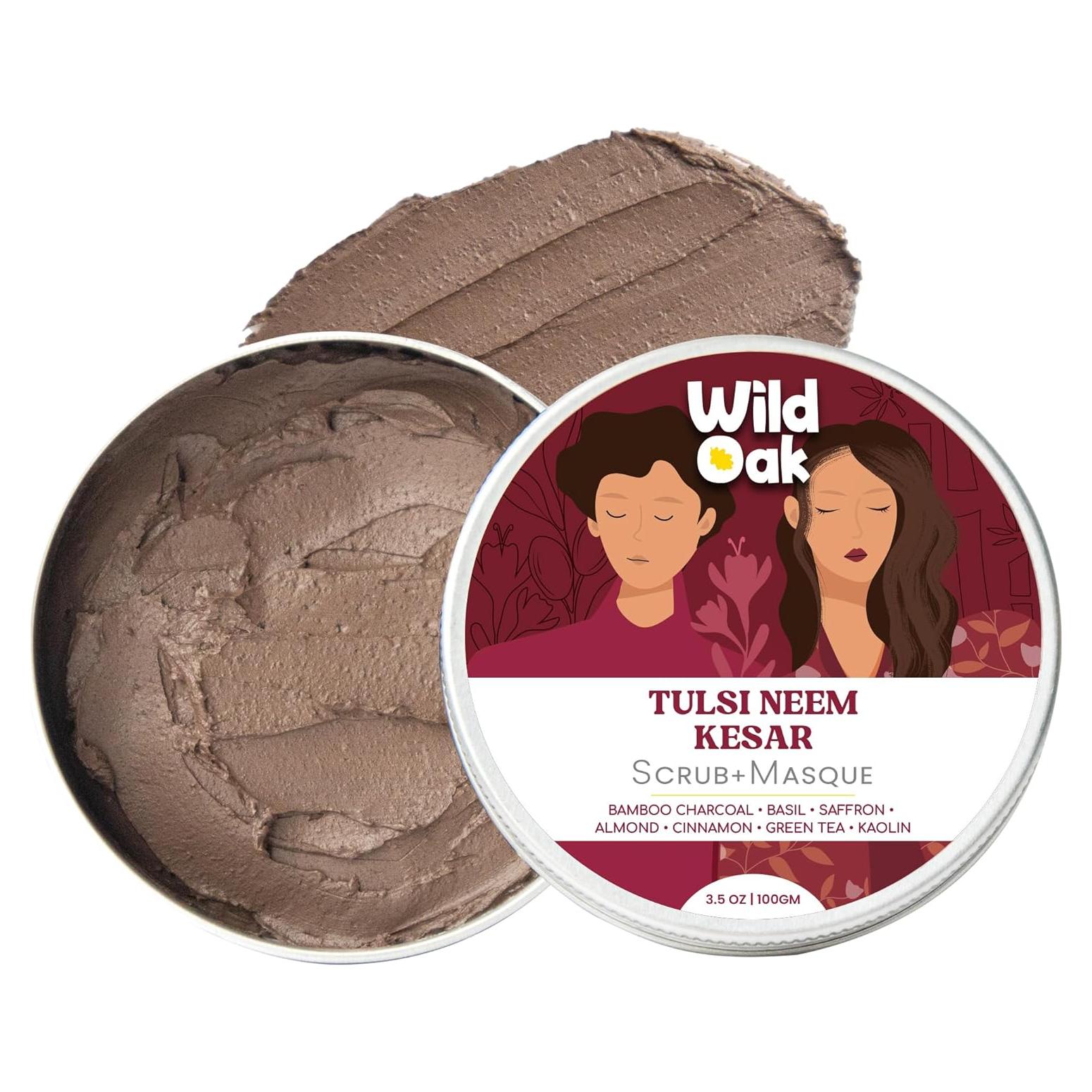 Exfoliante Facial Ayurvédico WildOak 3 en 1 100 g - Anti Acné