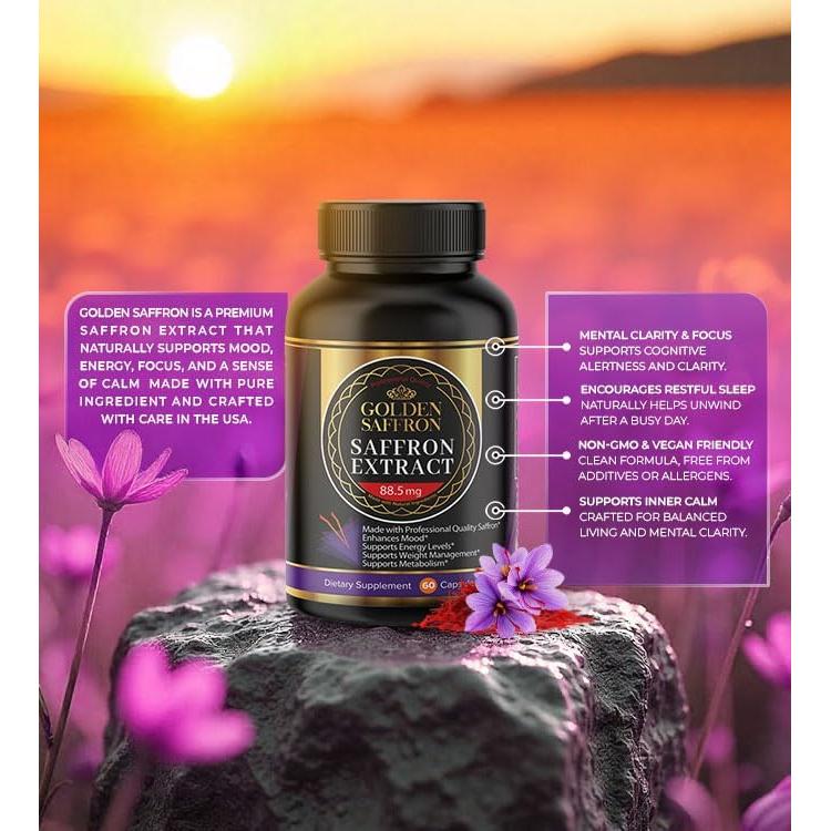 Cápsulas de Azafrán Golden Saffron 88.5 mg - 60 Unidades