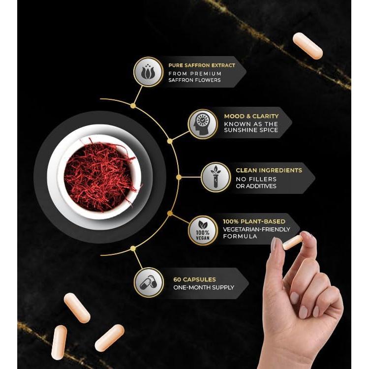 Cápsulas de Azafrán Golden Saffron 88.5 mg - 60 Unidades