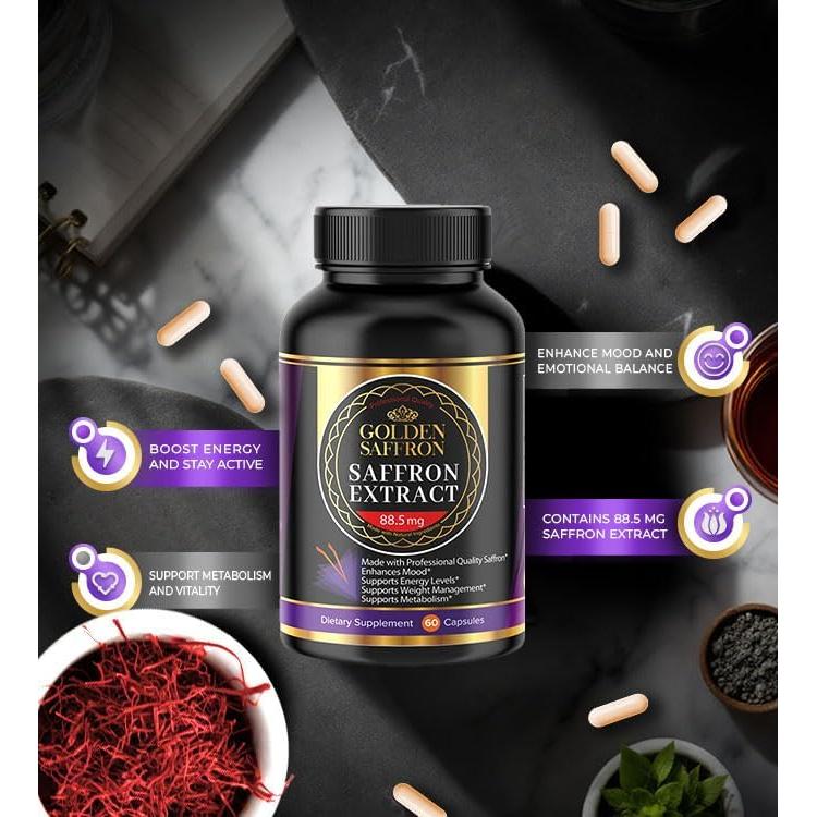 Cápsulas de Azafrán Golden Saffron 88.5 mg - 60 Unidades