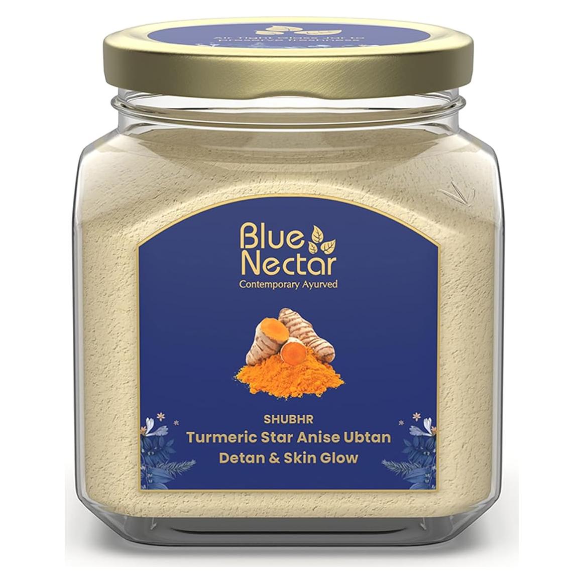 Polvo Ubtan Ayurvédico Blue Nectar 99.22 g - Cúrcuma y Multani Mitti