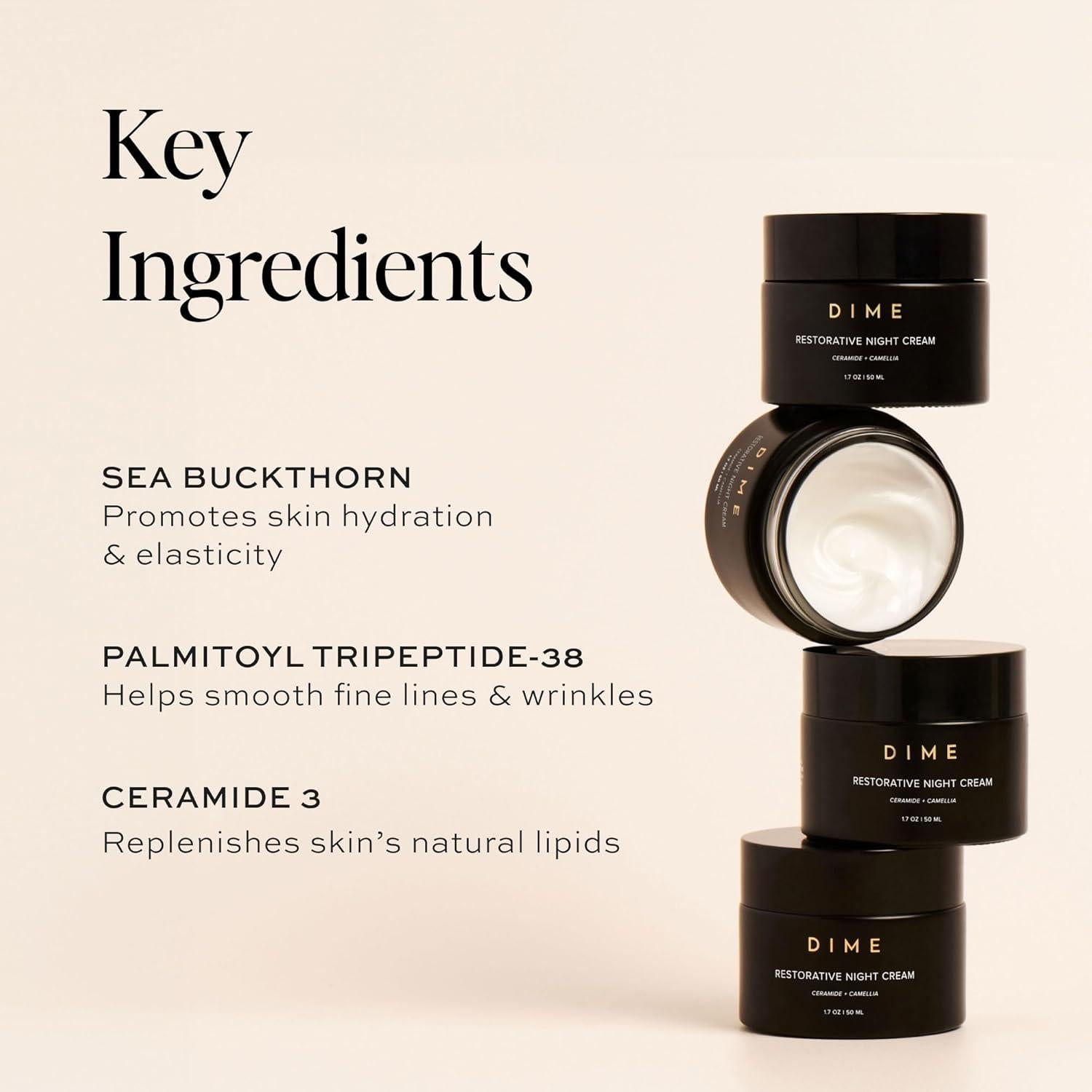 Crema Nocturna Restauradora DIME Beauty 50 ml Hidratante Facial