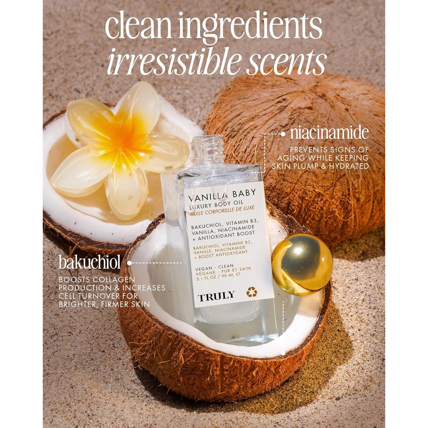 Aceite Corporal Truly Luxury Vainilla Bebé 299g Hidratante