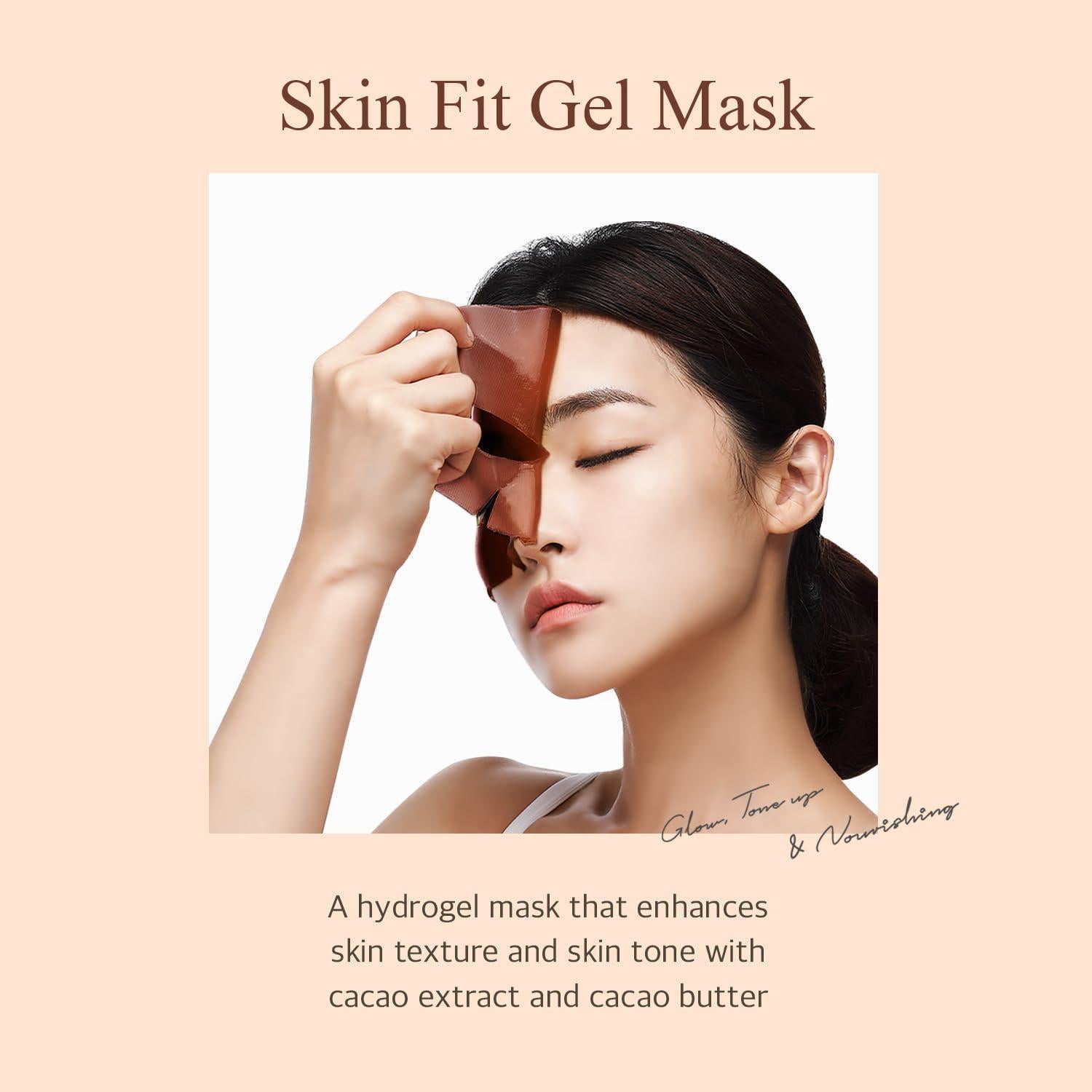 Mascarilla Facial Hidrogel Petitfee Cacao 5 Unidades 295g