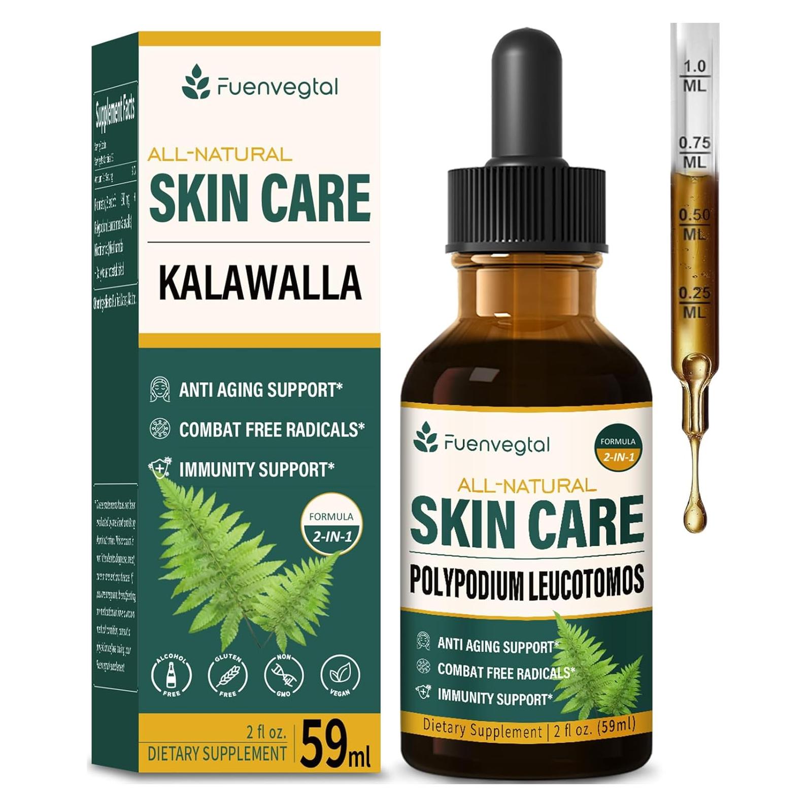 Gotas Polypodium Leucotomos Fuenvegtal 59.15ml Antienvejecimiento