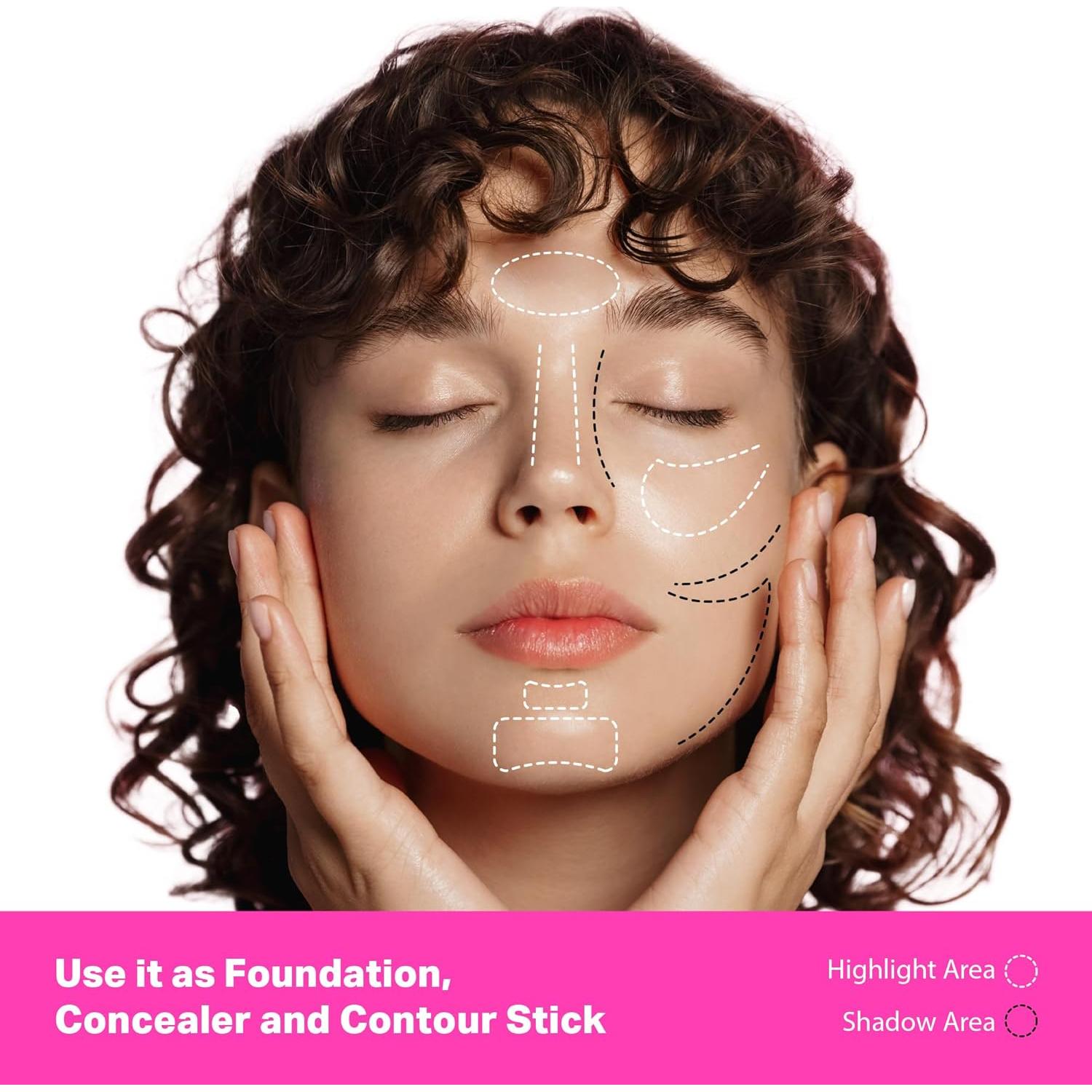 Base en Barra Ruby Kisses 3-En-1 Castaño 9g Hidratante