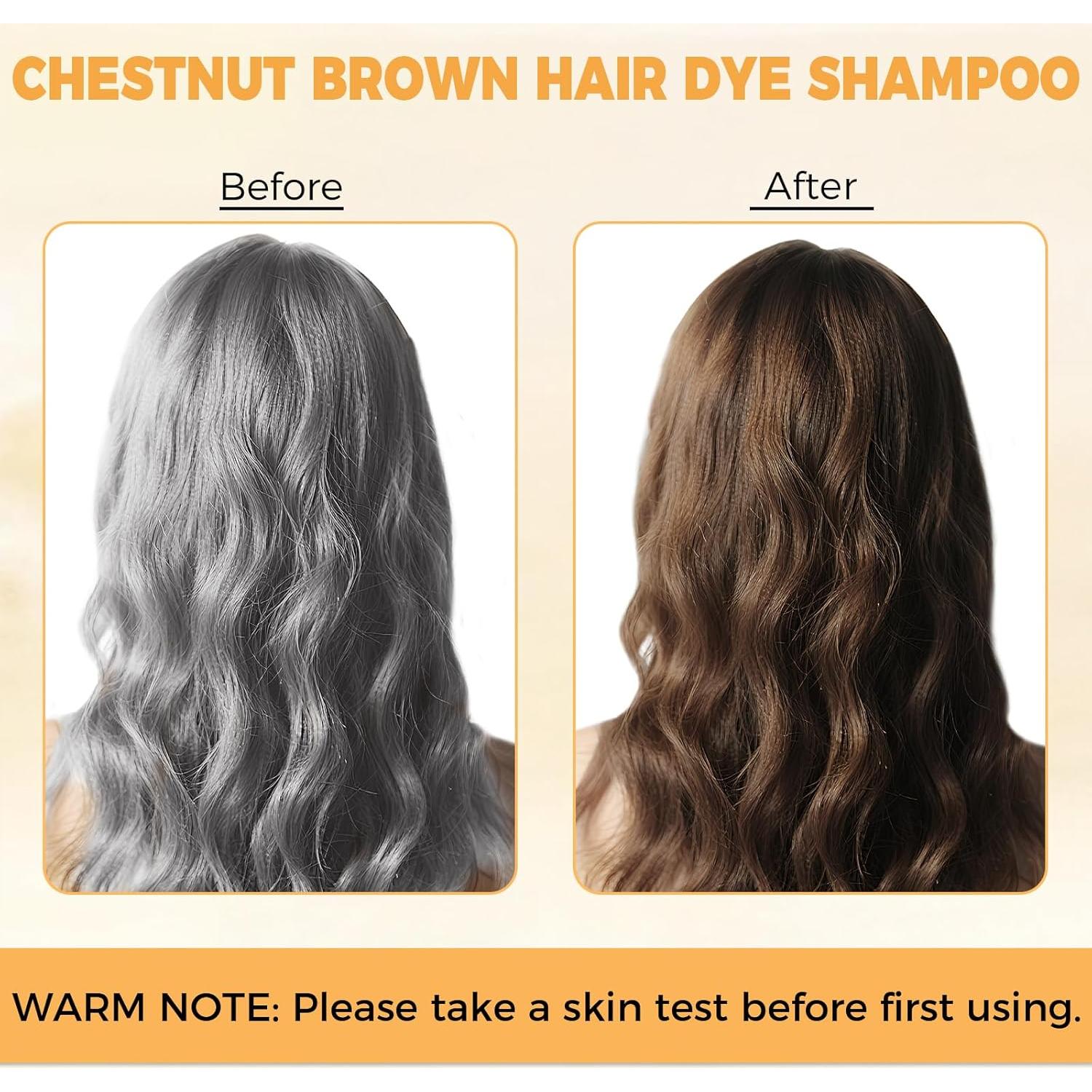 Champú para Teñir Cabello Castaño Claro 3 en 1 YOURTONE 500 ml