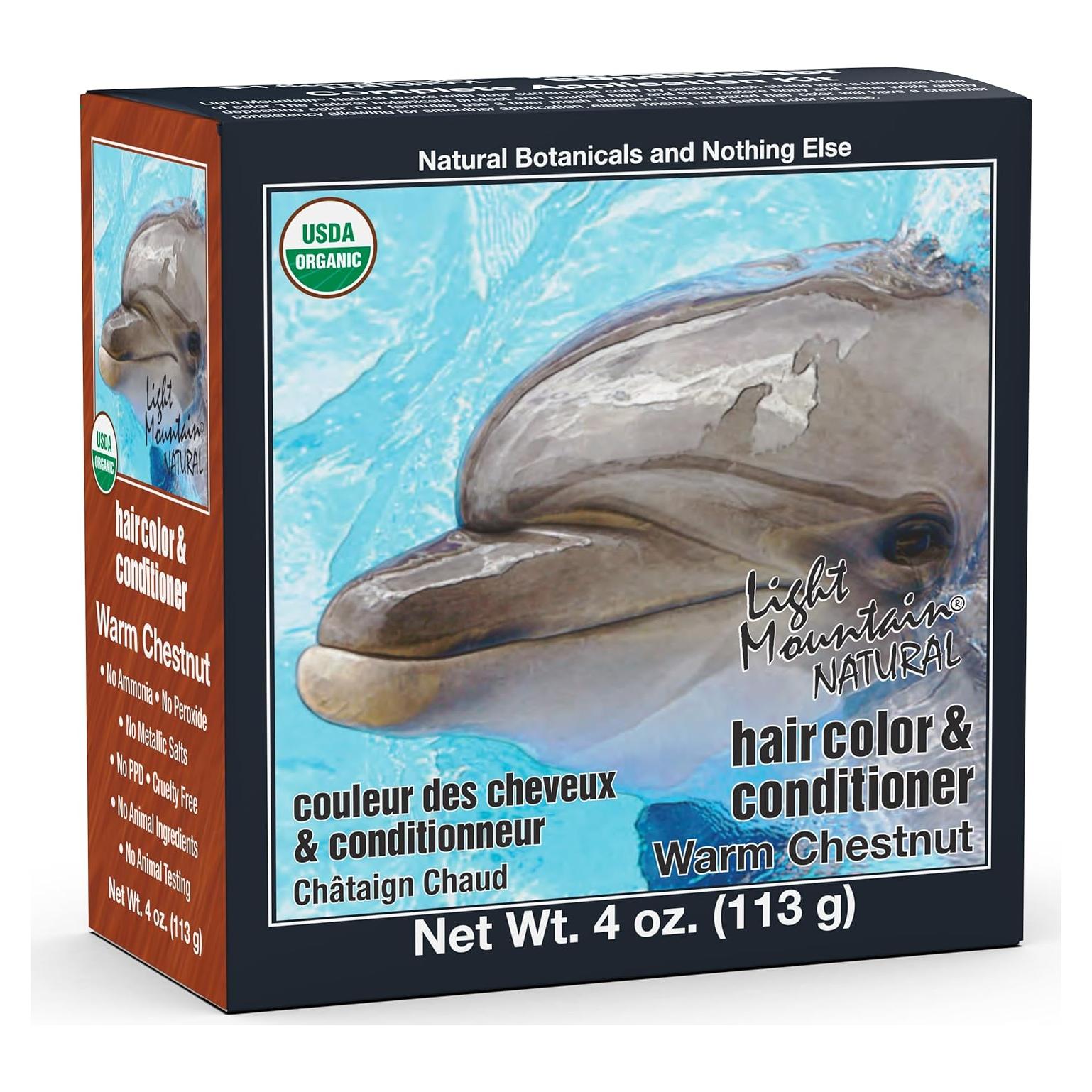 Tinte para Cabello Light Mountain Henna Castaño Cálido 113 g