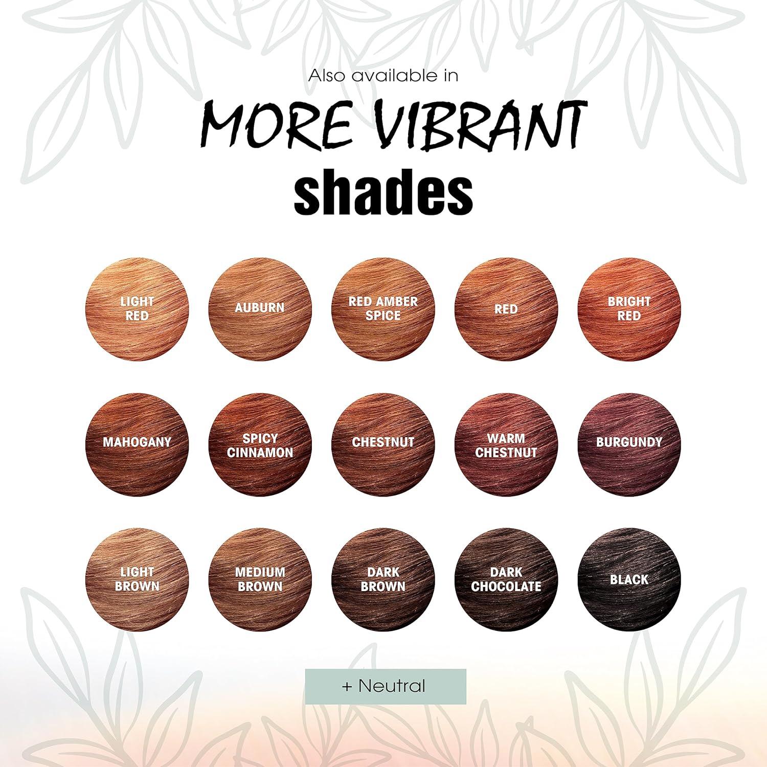 Tinte para Cabello Light Mountain Henna Castaño Cálido 113 g