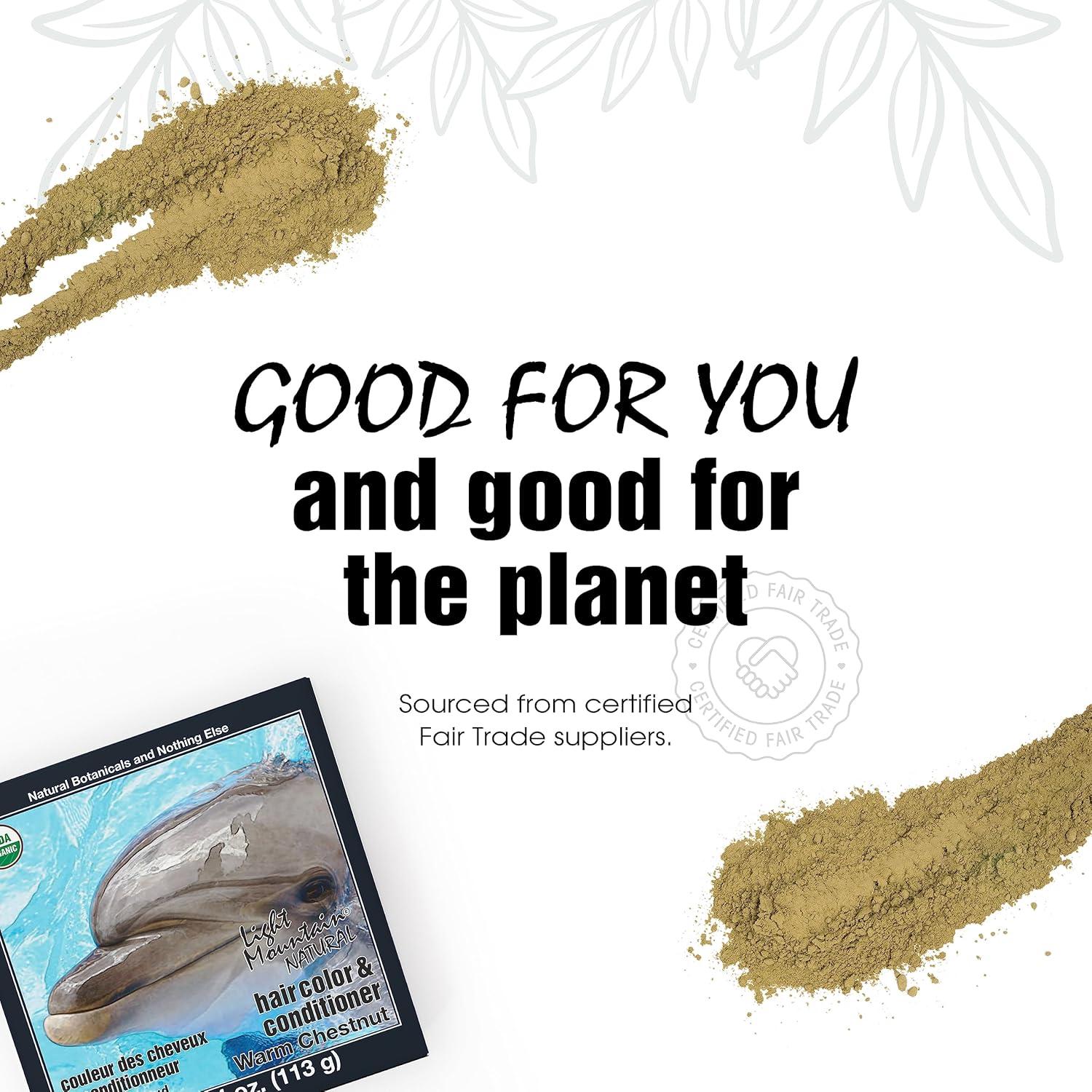 Tinte para Cabello Light Mountain Henna Castaño Cálido 113 g