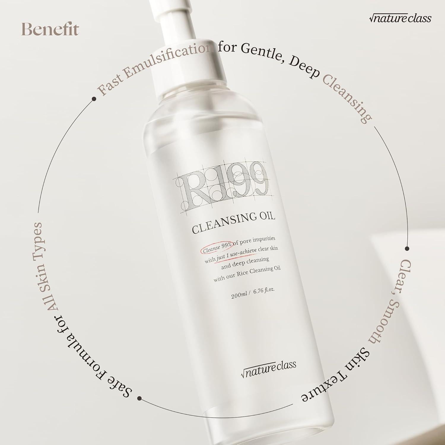 Aceite Limpiador R199 Nature Class 200 ml - Hidratante y Antipuntos Negros