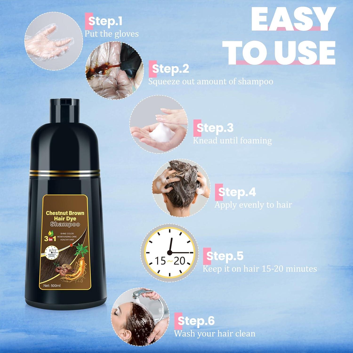 Champú Tinte Semi-Permanente BOJICA 500ml Castaño Claro