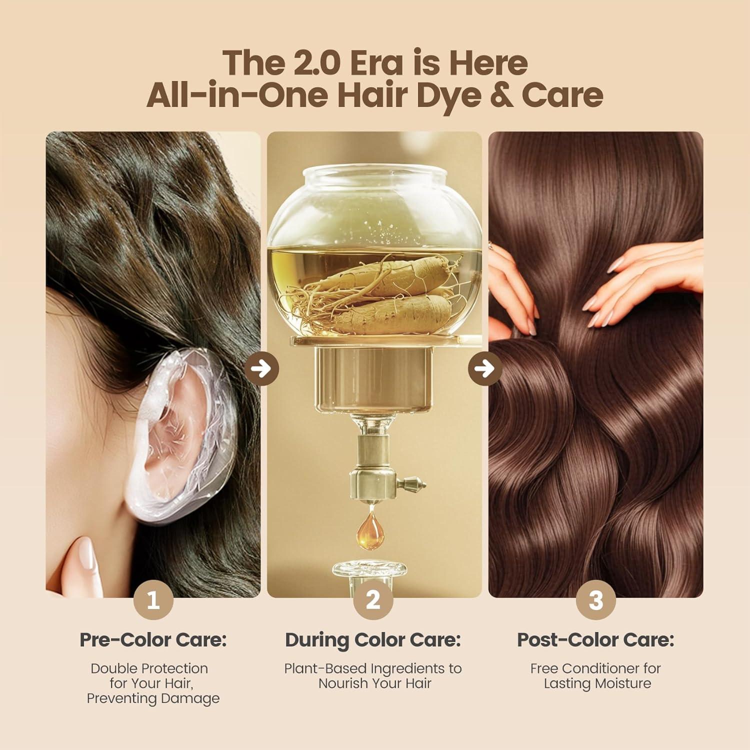 Champú Color Castaño 6-en-1 Limer 460ml - Natural y Sin Amoníaco