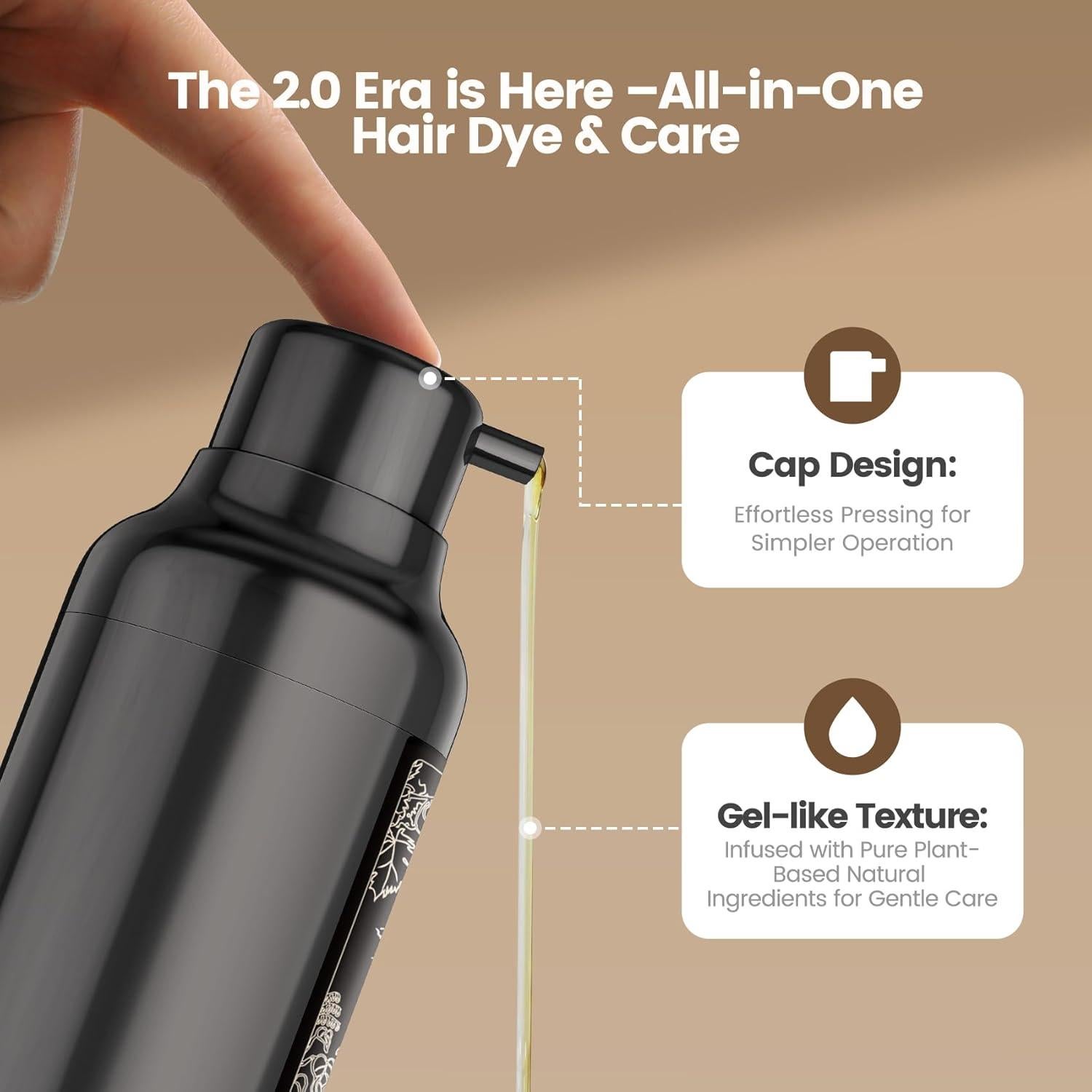 Champú Color Castaño 6-en-1 Limer 460ml - Natural y Sin Amoníaco