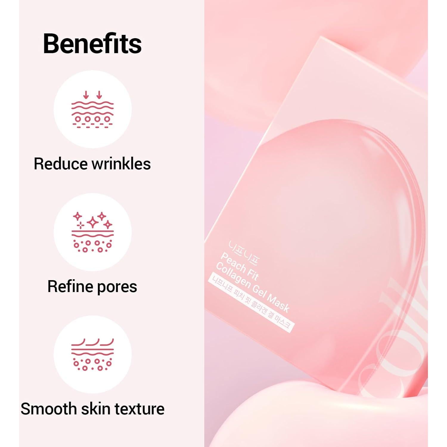 Mascarilla Hidrogel de Colágeno Peach Fit 39g x 5ea