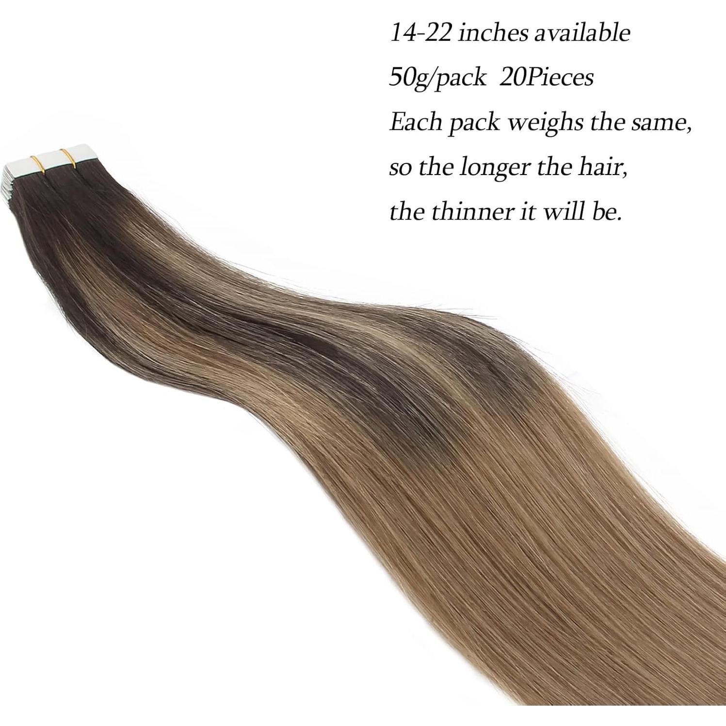 Extensiones de Cabello Humano ABH AmazingBeauty 45.72 cm Castaño Claro