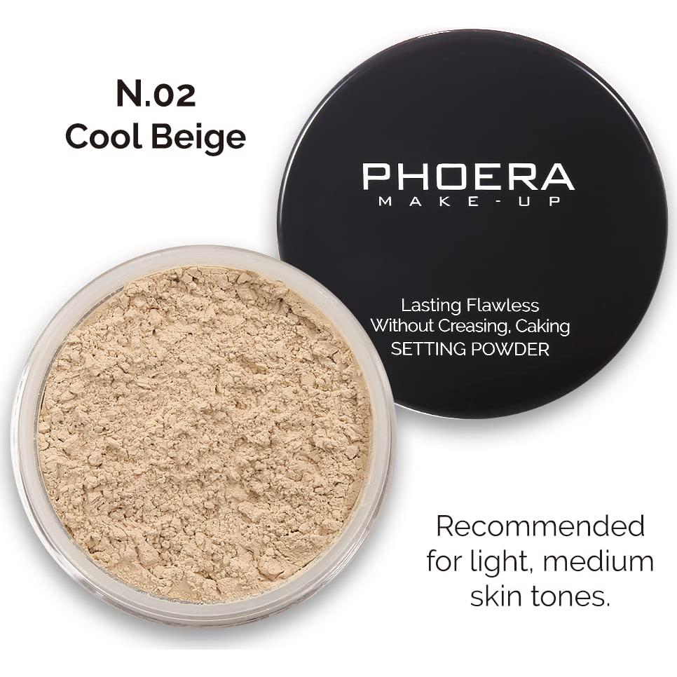 Base de Maquillaje PHOERA Cobertura Total + Polvo Fijador 28g