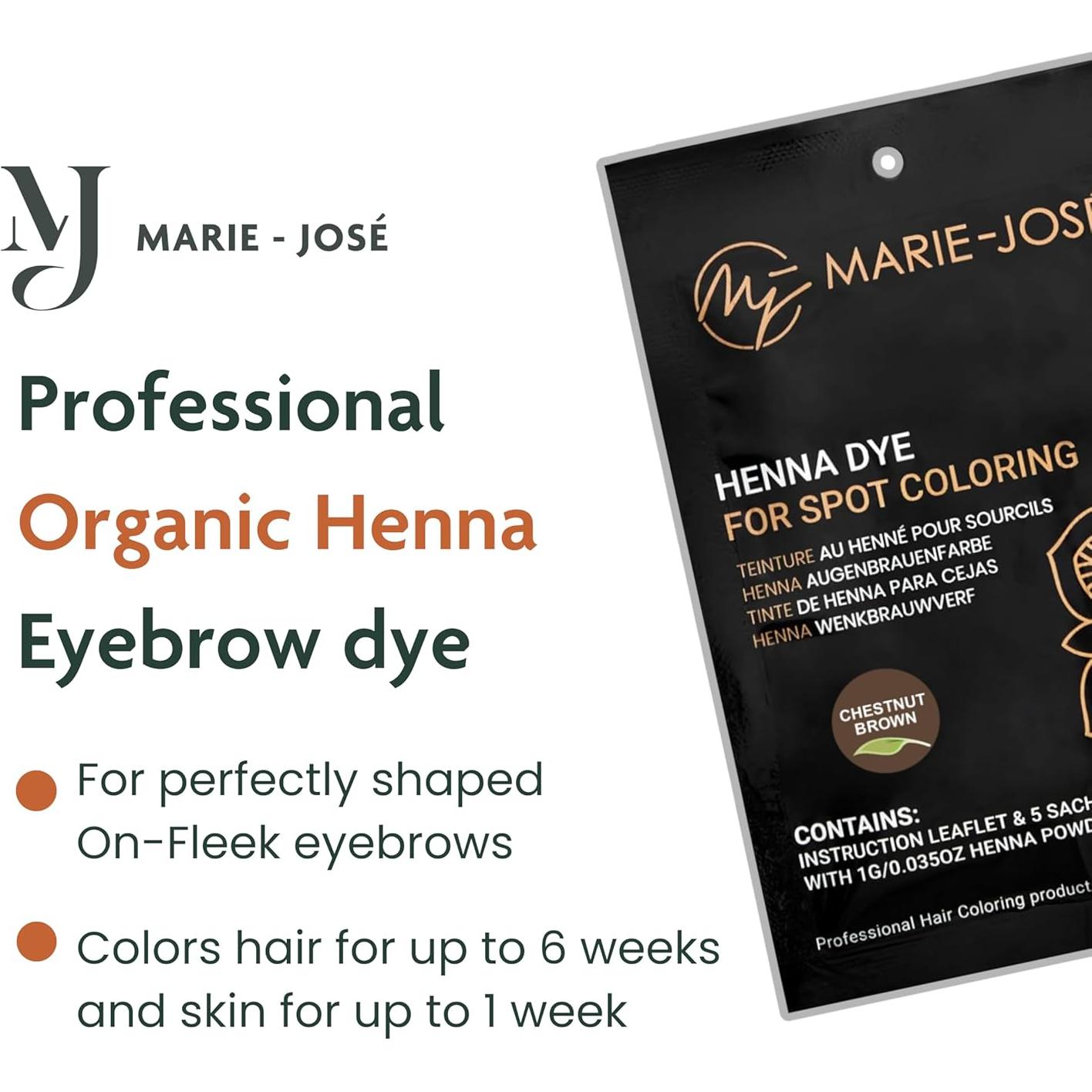 Set de Maquillaje con Henna Marie-José & Co - Tinte Marrón Castaño