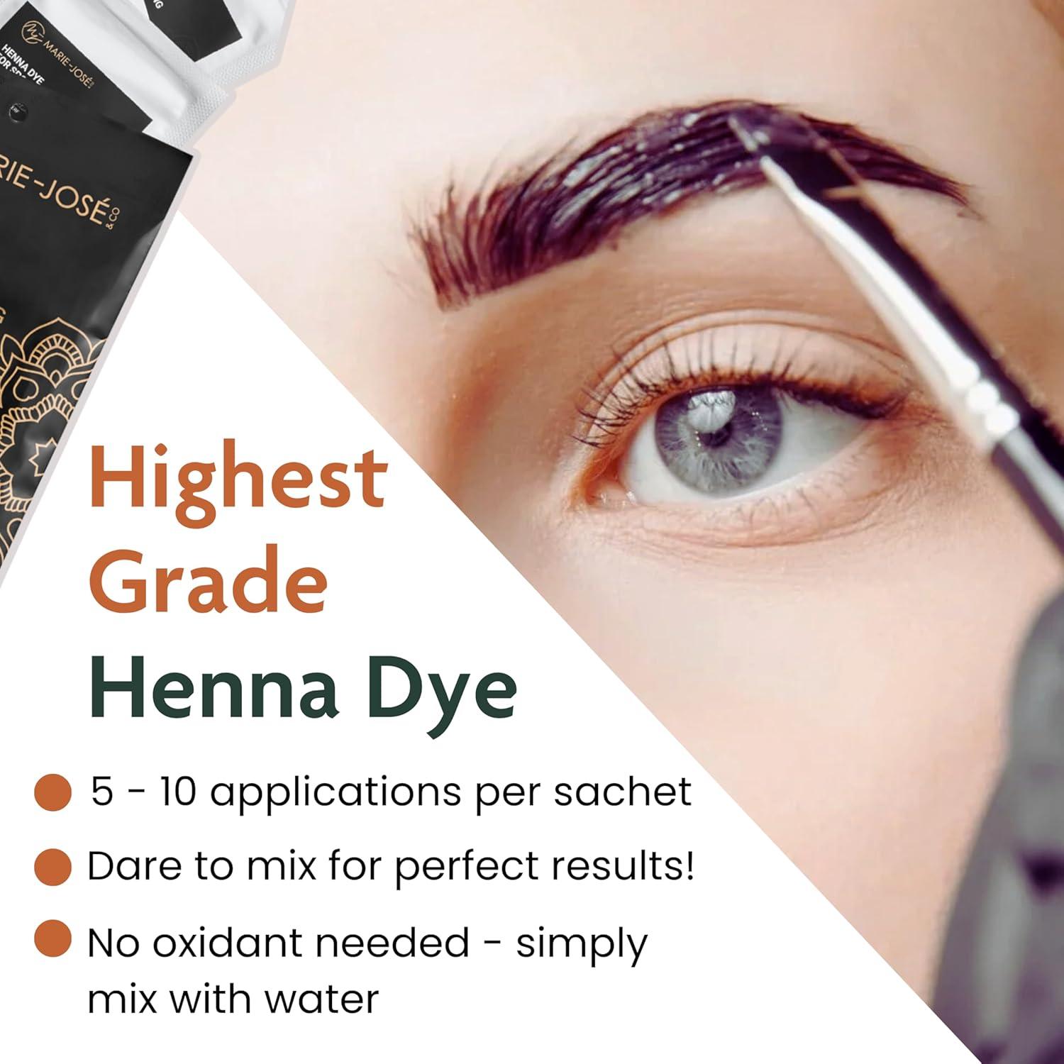 Set de Maquillaje con Henna Marie-José & Co - Tinte Marrón Castaño