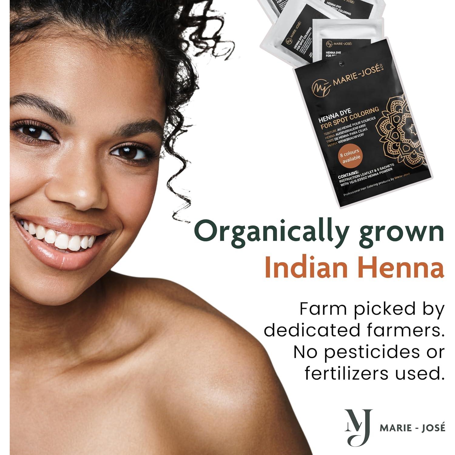 Set de Maquillaje con Henna Marie-José & Co - Tinte Marrón Castaño