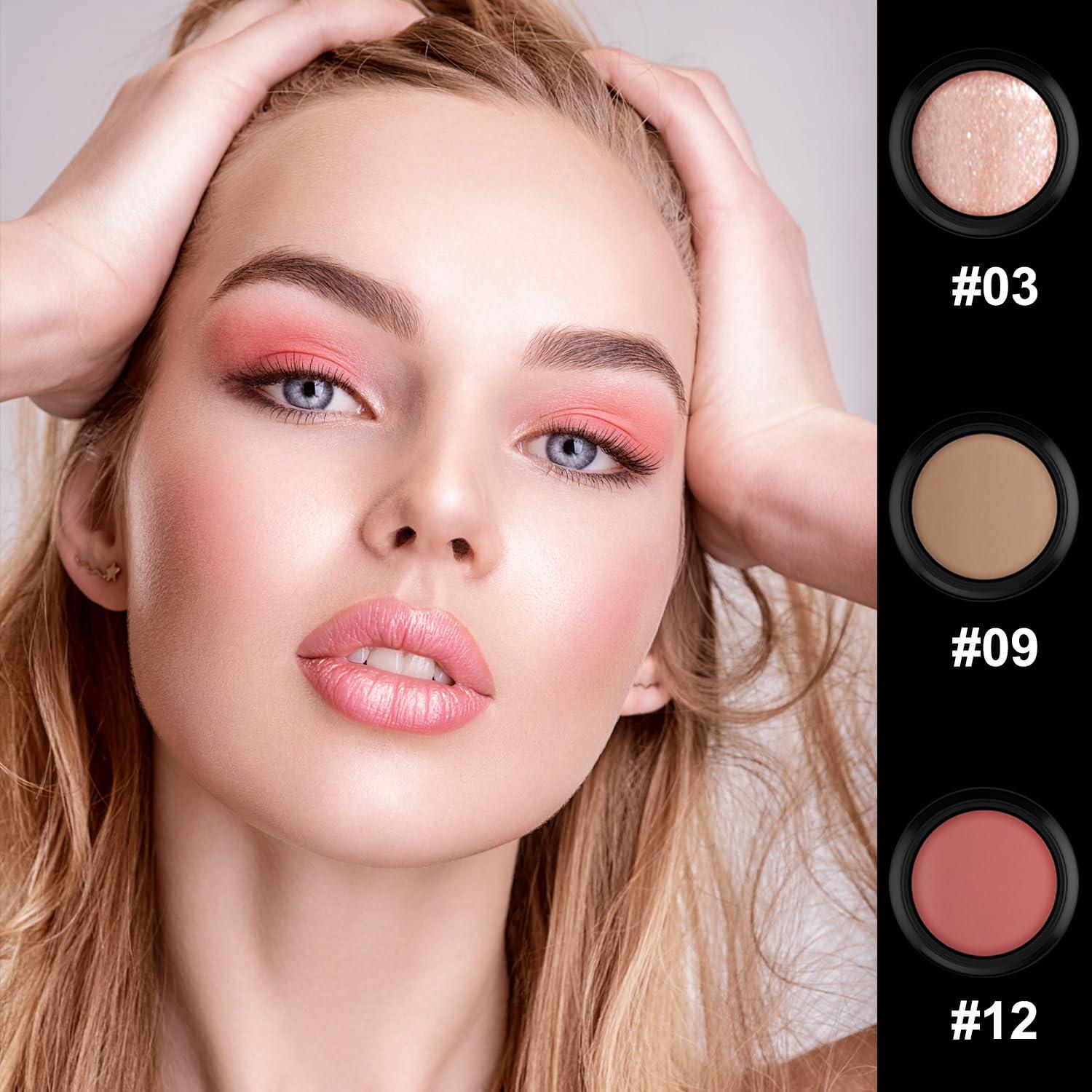 Kit de Maquillaje Hilareco PHOERA 3 Piezas Contorno y Rubor