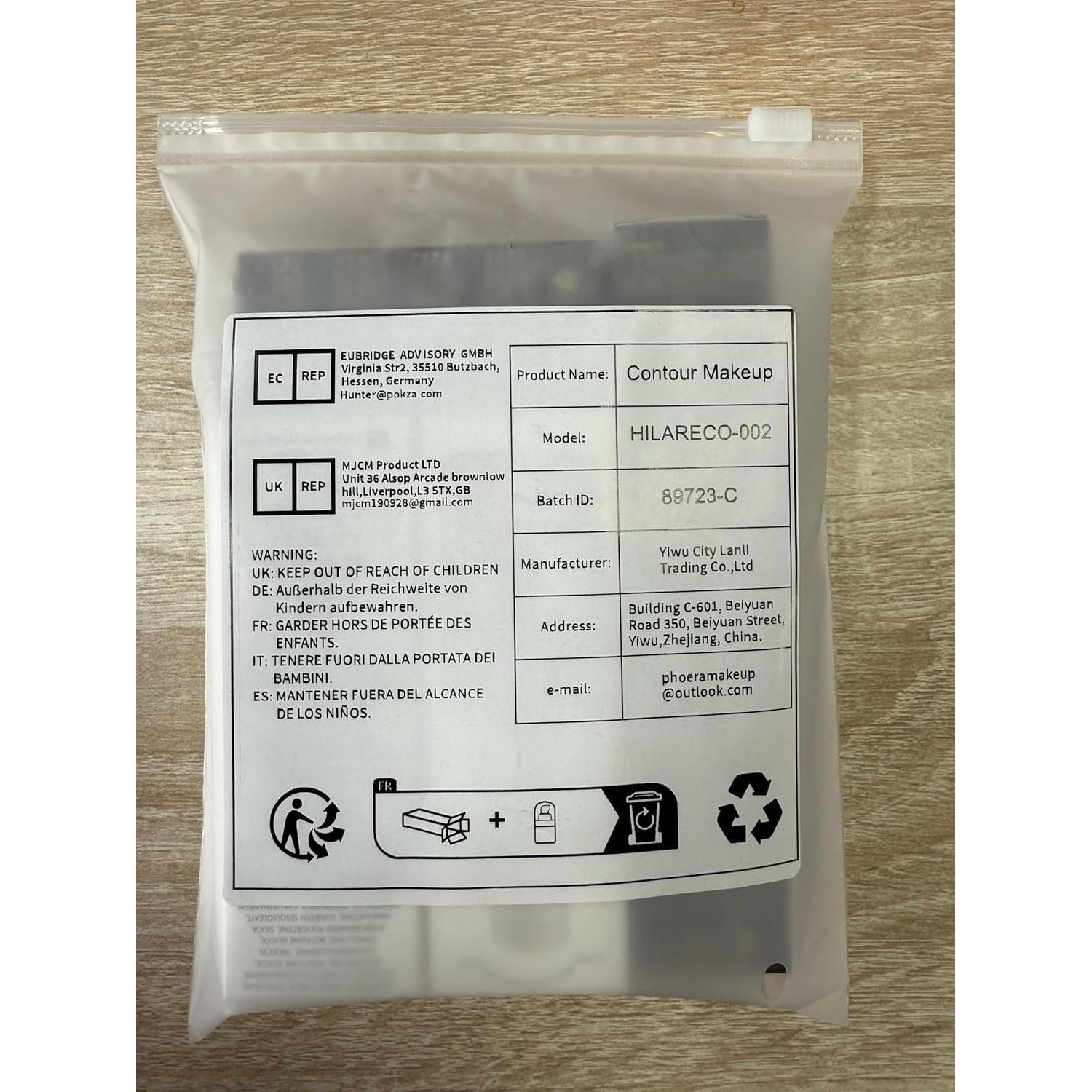 Kit de Maquillaje Hilareco PHOERA 3 Piezas Contorno y Rubor